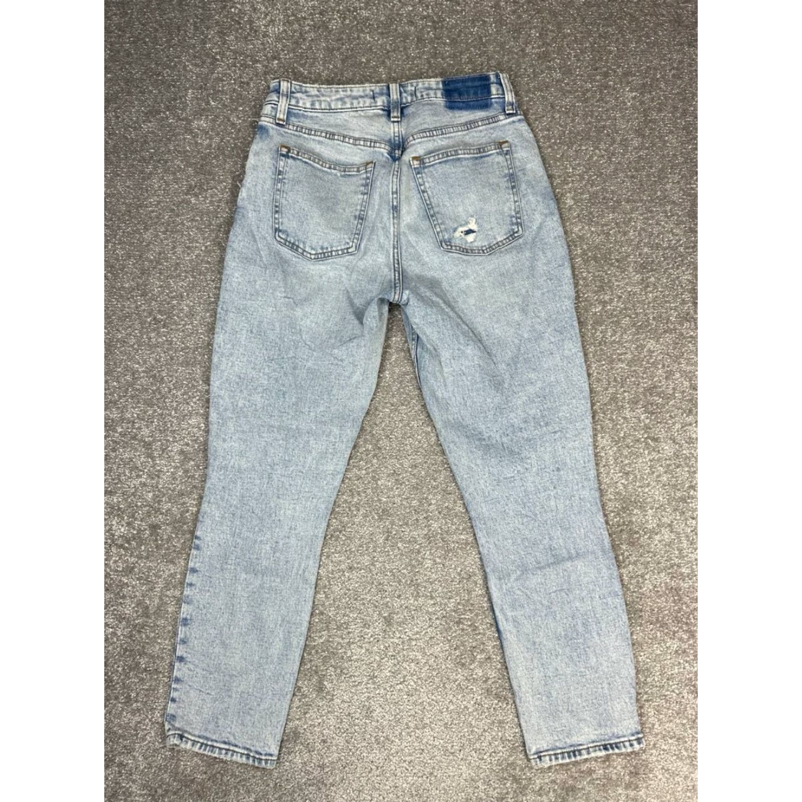 Abercrombie & Fitch Abercrombie & Fitch The Skinny Jeans Women 4 Blue Denim Cotton High Rise 27x25 Distressed Pockets Stretch Modern City Preppy Womens Jeans Size 27" / US 4 / IT 40 - 2 Thumbnail
