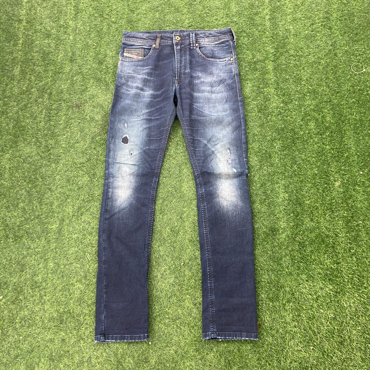 image of Diesel Thavar Distressed Style Jeans in Blue, Men's (Size 30)