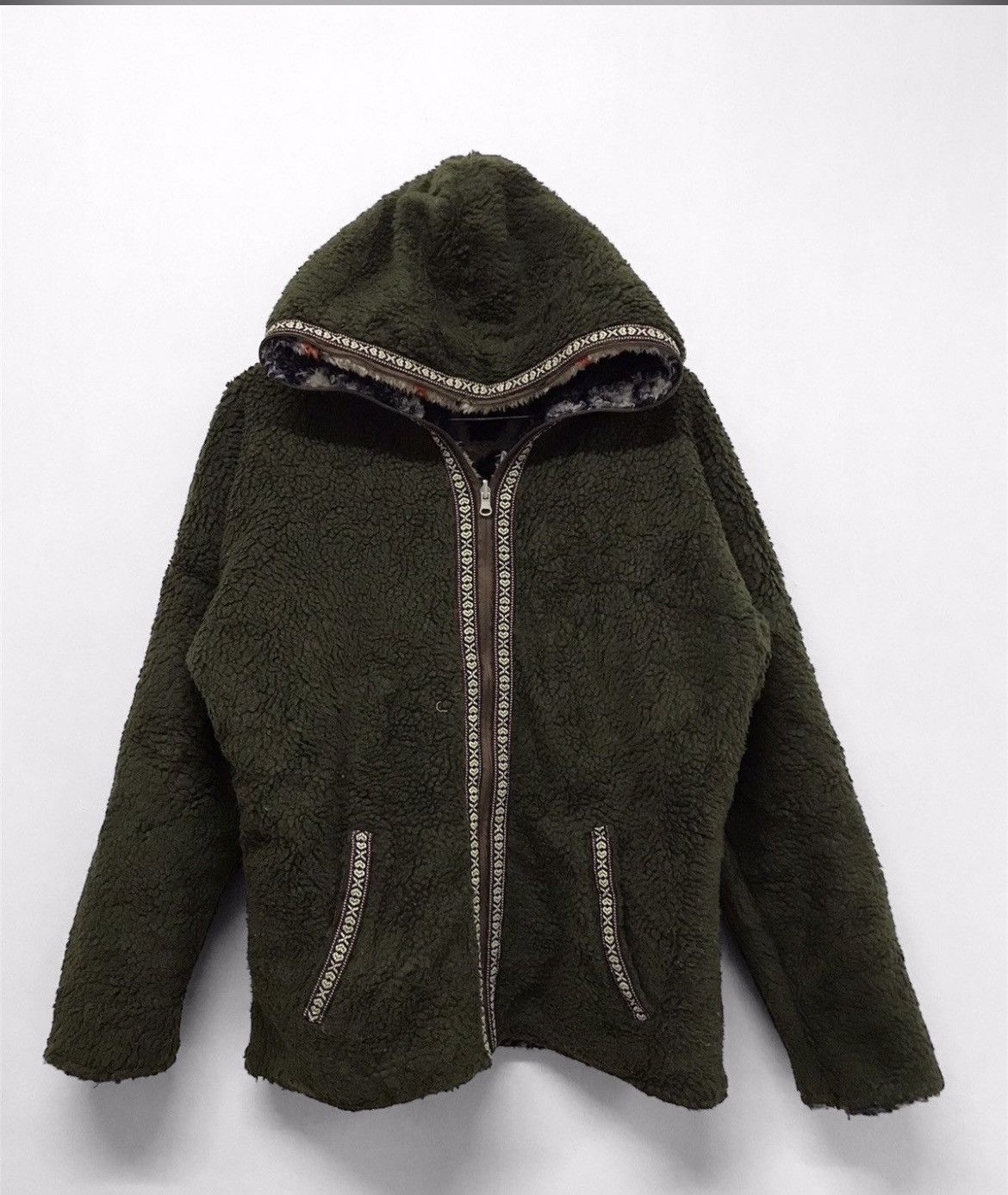 Japanese Brand × Vintage Crazy 1of1 Vintage Japanese Allover print Reversible Fleece Size US L / EU 52-54 / 3 - 3 Thumbnail