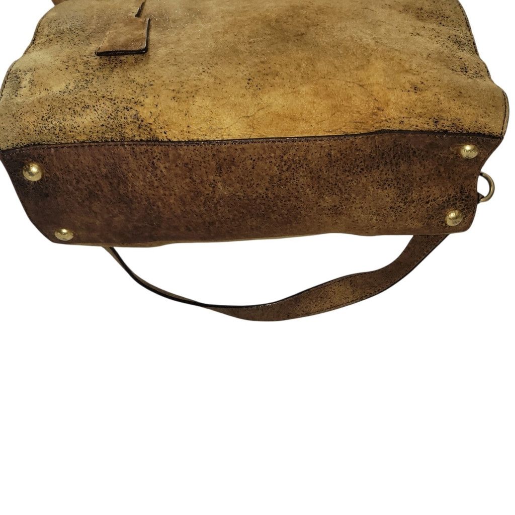 Michael Kors Michael Kors Women's Large Distressed Brown Leather Hamilton Size ONE SIZE - 7 Thumbnail