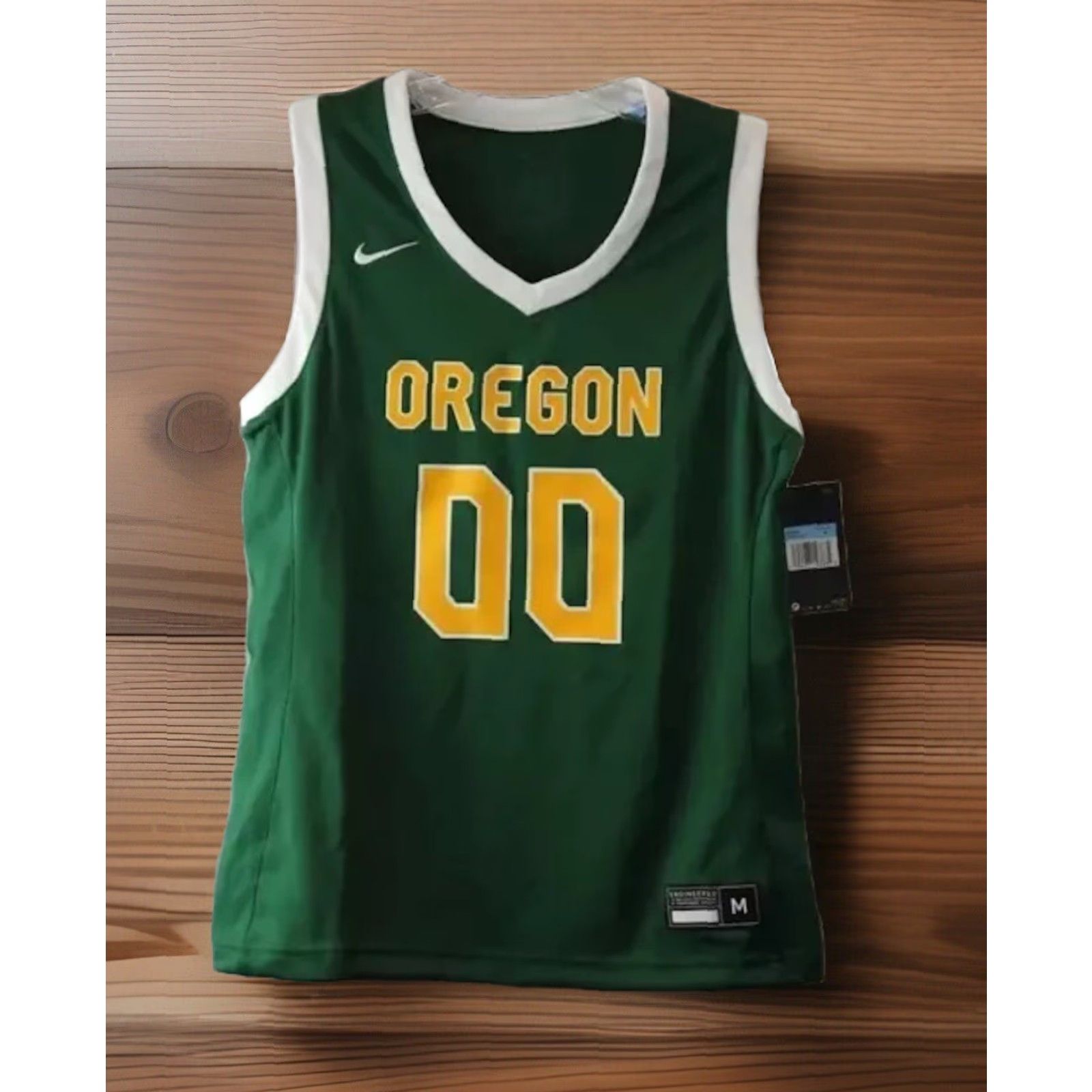 Nike NEW Women's Nike NCAA University Of Oregon Ducks #00 Basketball Jersey Med Green Womens Basketball Jersey Size M / US 6-8 / IT 42-44 - 2 Thumbnail