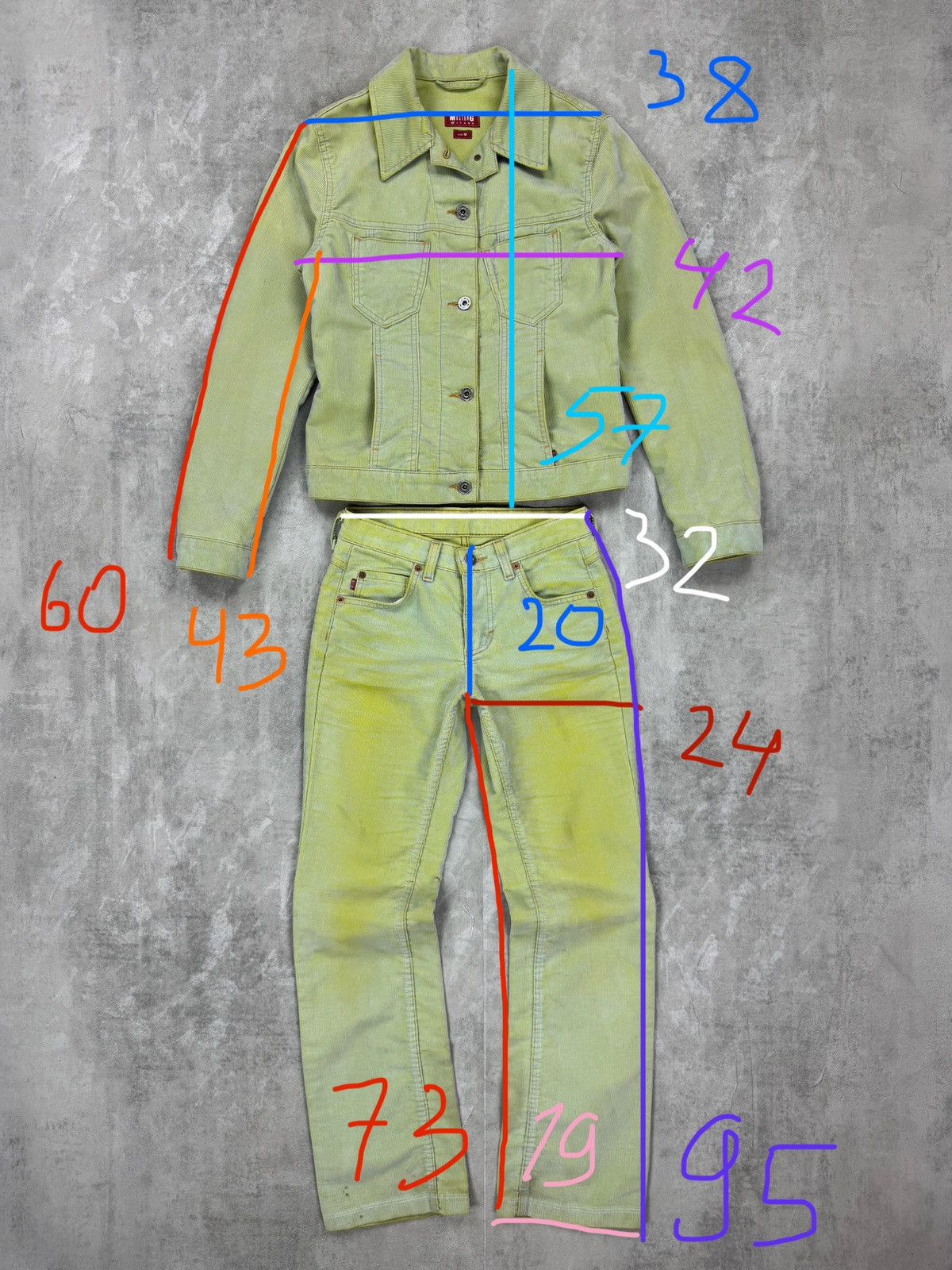 Mustang Vintage Mustang corduroy pants & jacket sets faded green Size M / US 6-8 / IT 42-44 - 22 Thumbnail