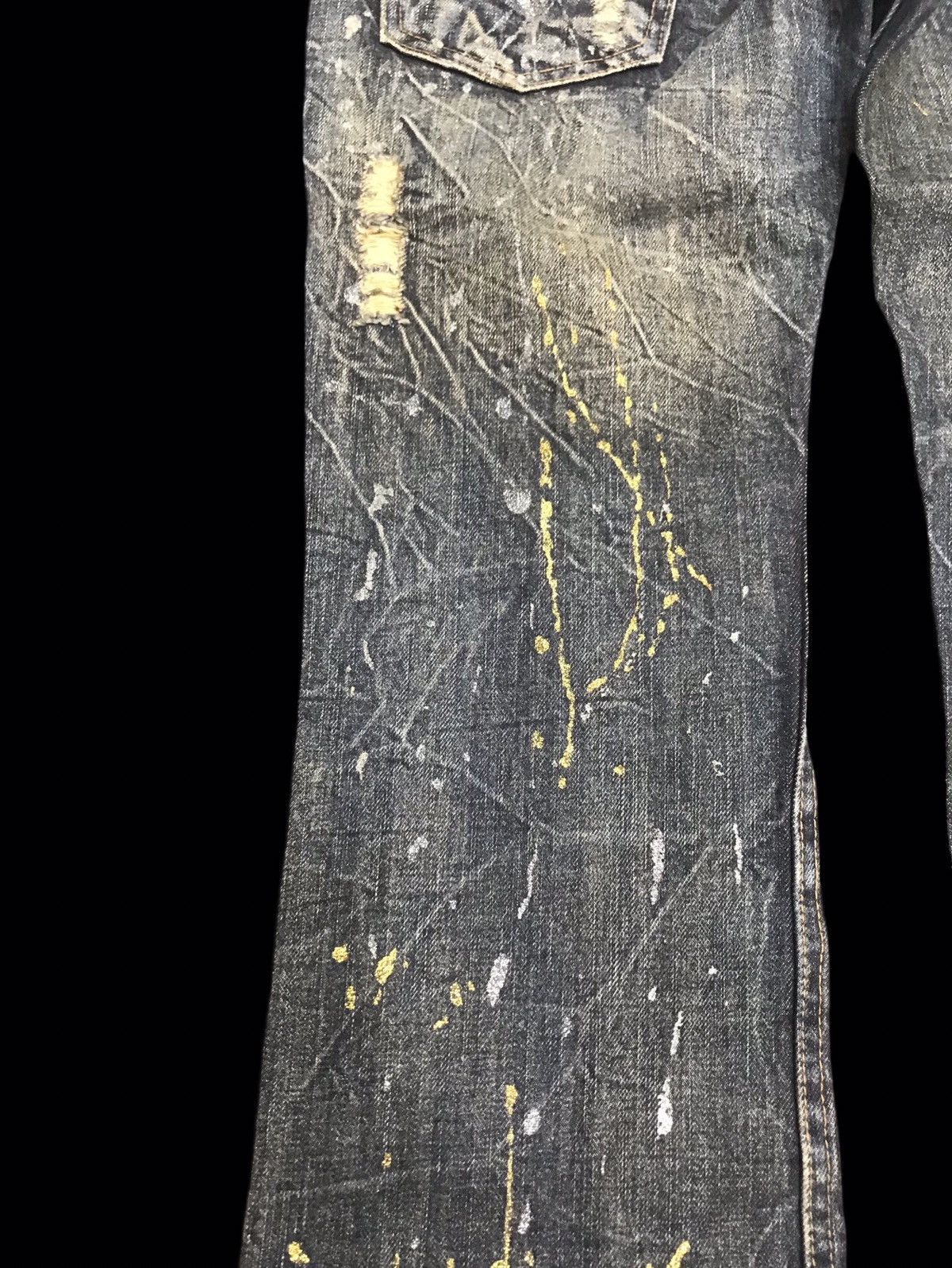 Seditionaries 💥FLARE💥K.U.I Distressed Painter Flare Denim F143 Size US 33 - 15 Thumbnail