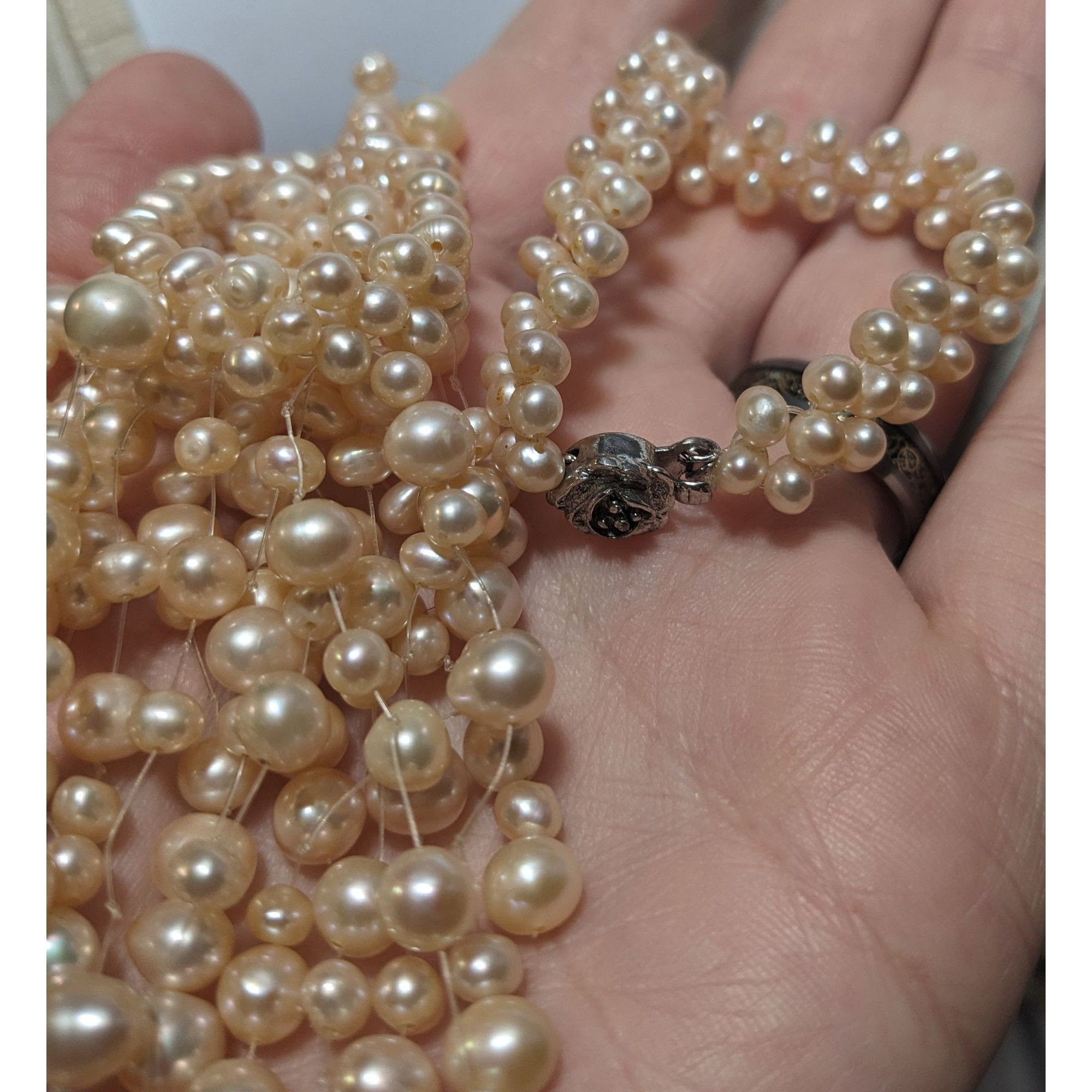 Other Vintage Cascading Bridal Pearl Bib Necklace Size ONE SIZE - 8 Thumbnail