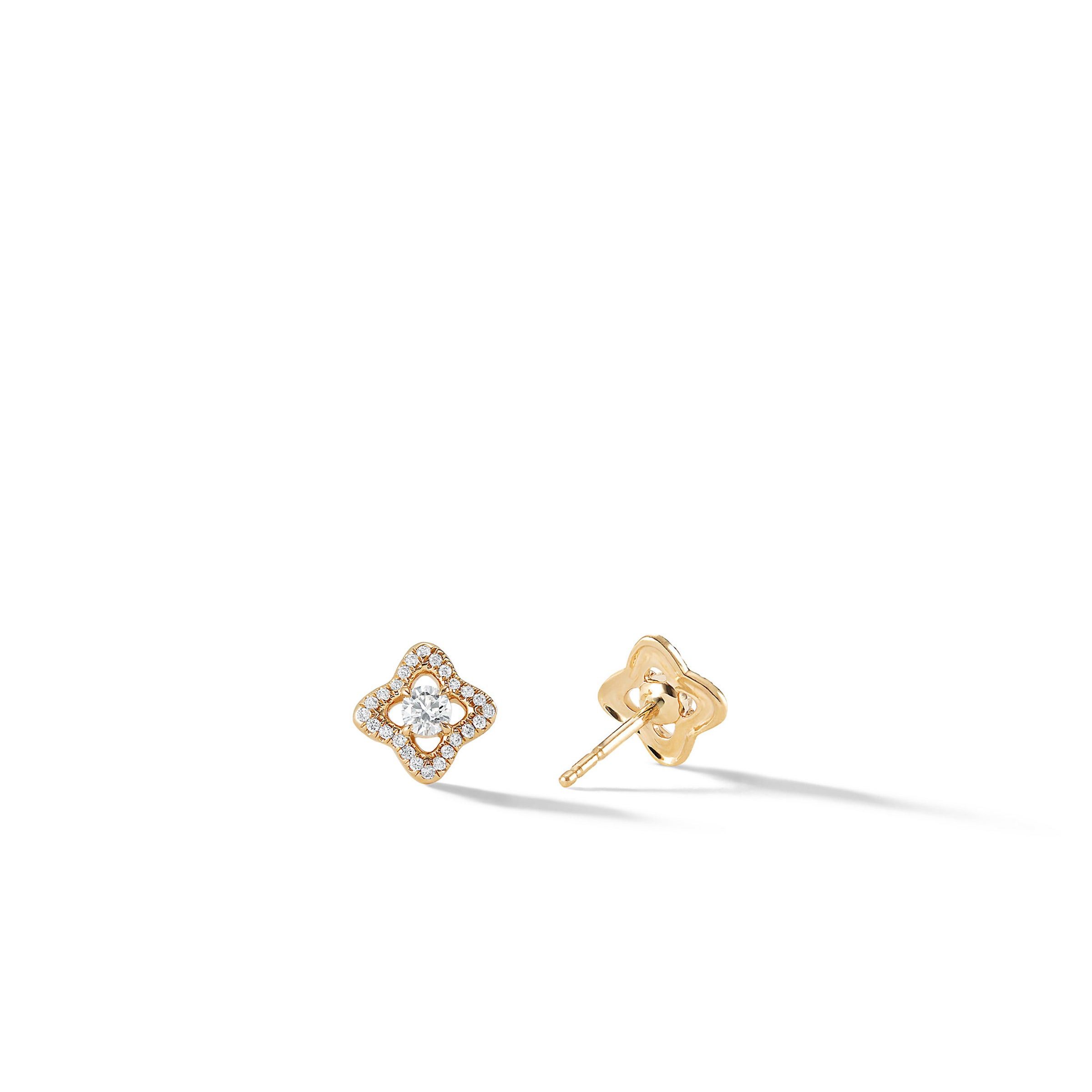 David Yurman o1w1db10525 E12368D Earrings in 18K Yellow Gold with Diamond Size ONE SIZE - 2 Thumbnail