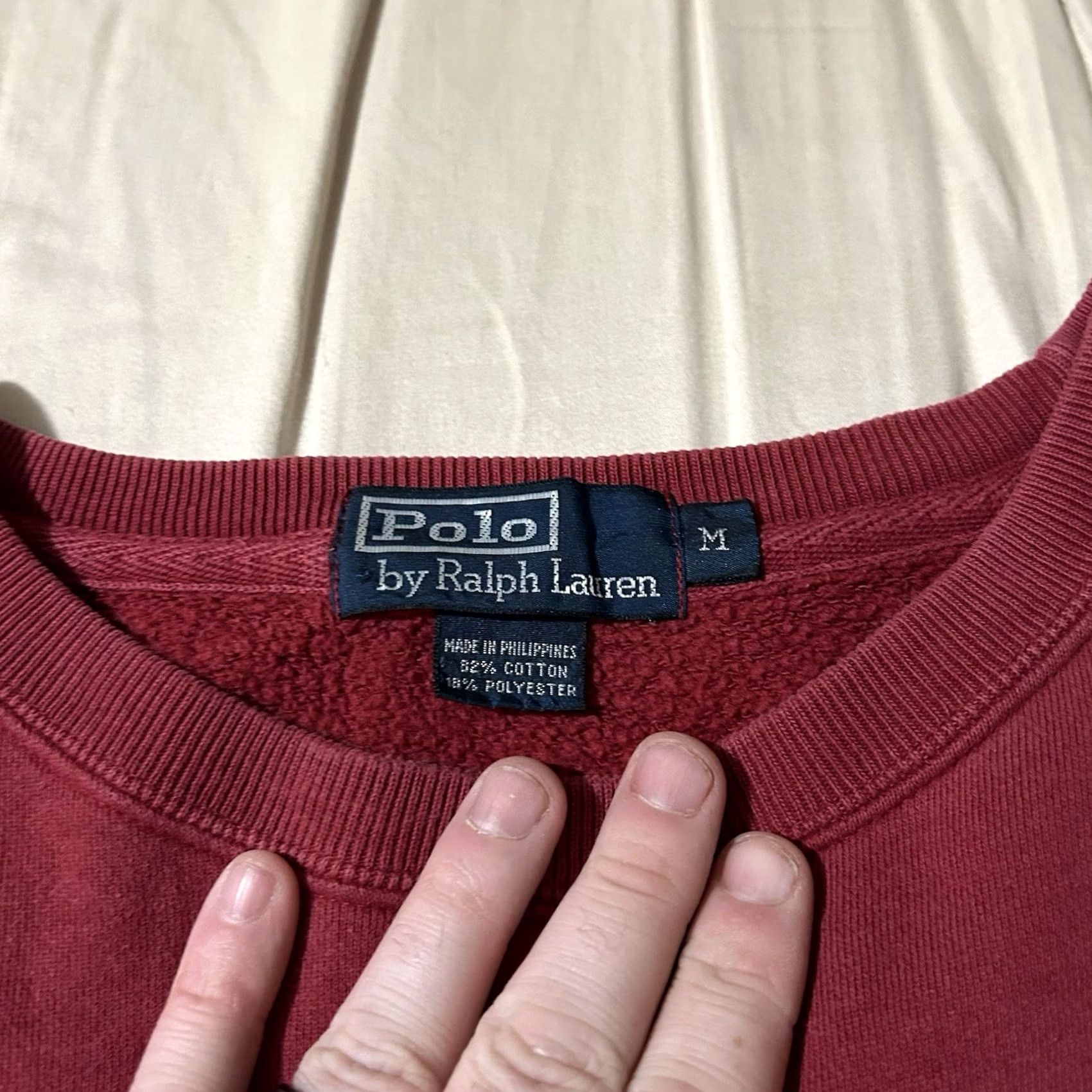 Polo Ralph Lauren VINTAGE Polo Ralph Lauren Sweatshirt Red Size Medium Men 90s Pullover Size US M / EU 48-50 / 2 - 4 Thumbnail