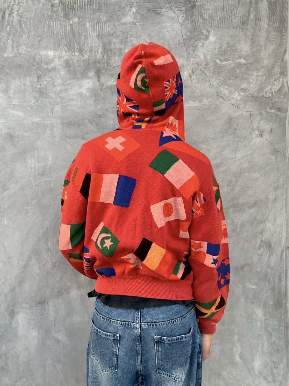 Issey Miyake Vintage 80/90s Issey Miyake World Flags Hoodie Size US M / EU 48-50 / 2 - 7 Thumbnail