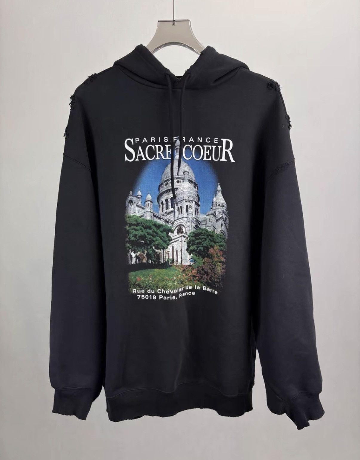 Balenciaga BALENCIAGA Notre Dame Castle Print Hoodie K1 Size US M / EU 48-50 / 2 - 1 Thumbnail