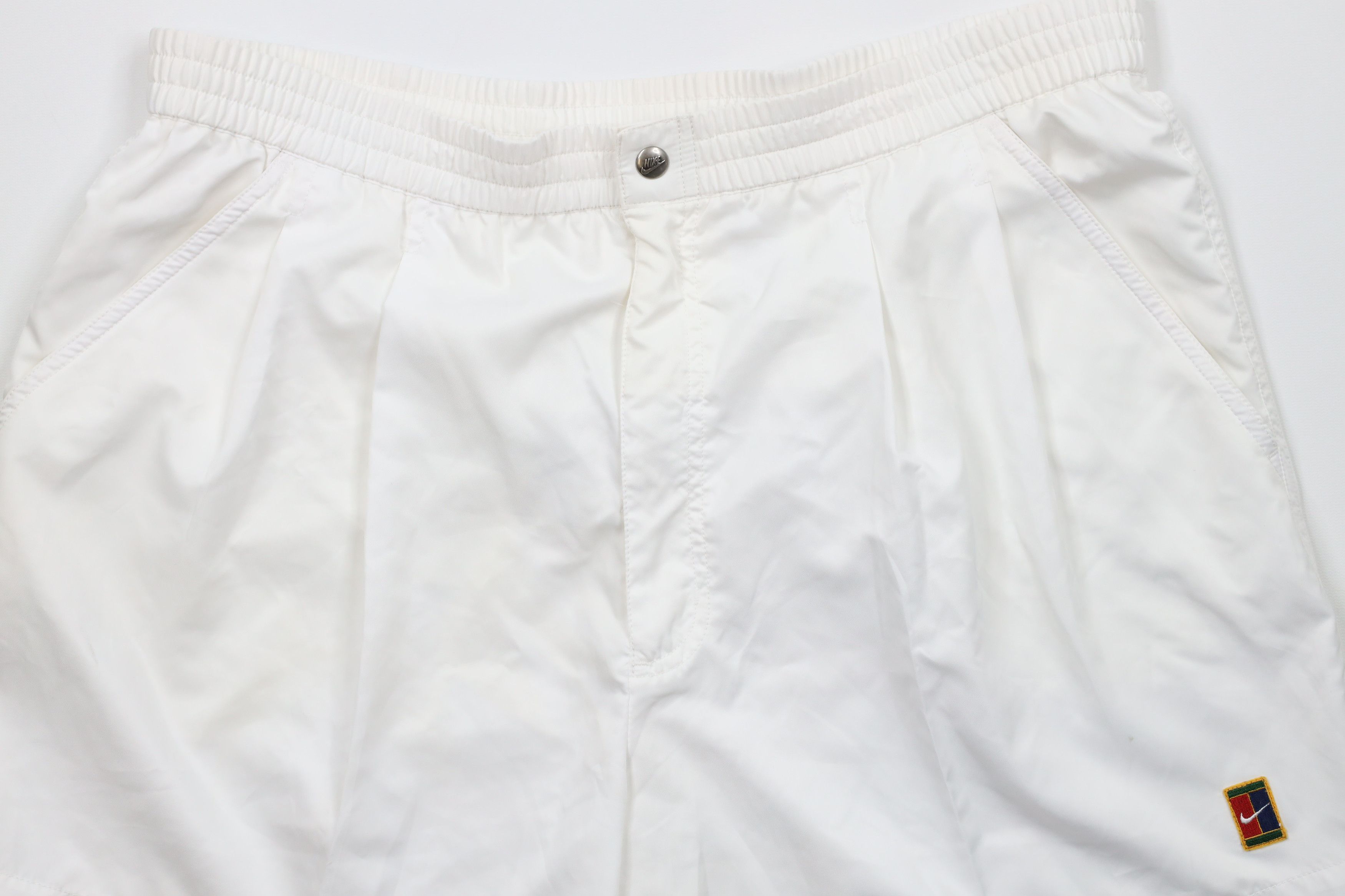 Nike × Vintage Vintage 90s Nike Challenge Court Knee Tennis Shorts White Size US 36 / EU 52 - 3 Thumbnail