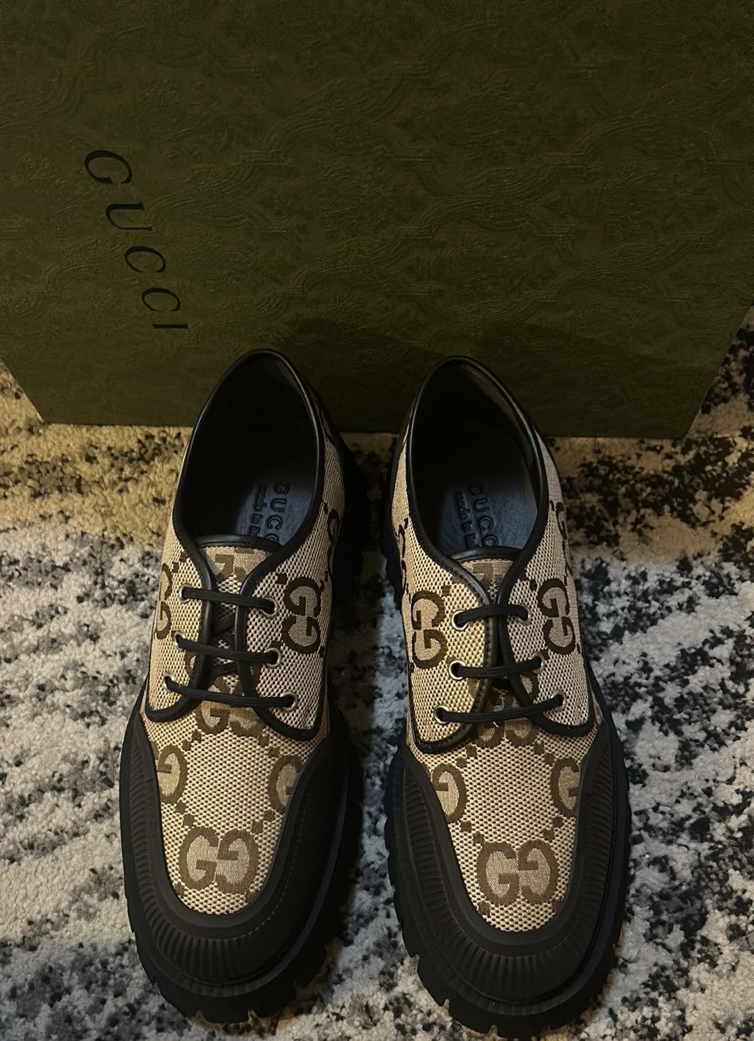 Gucci Gucci Monogram Jumbo GG Miro Soft Calfskin Loafers Size US 8.5 / EU 41-42 - 5 Thumbnail