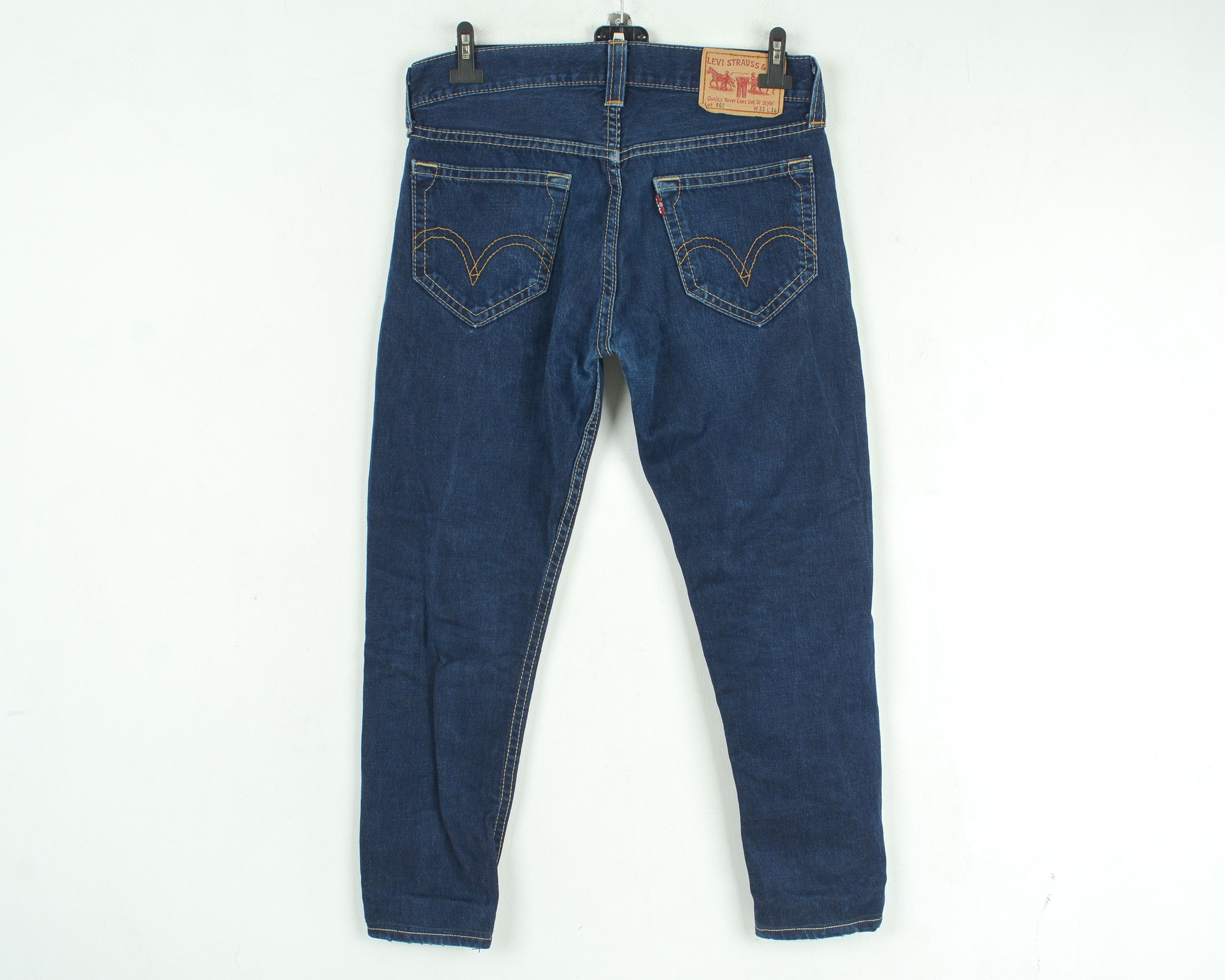 Levi's 907 Mens W33 L30 Regular Tapered Jeans Denim Pants Trousers Size US 33 - 8 Thumbnail