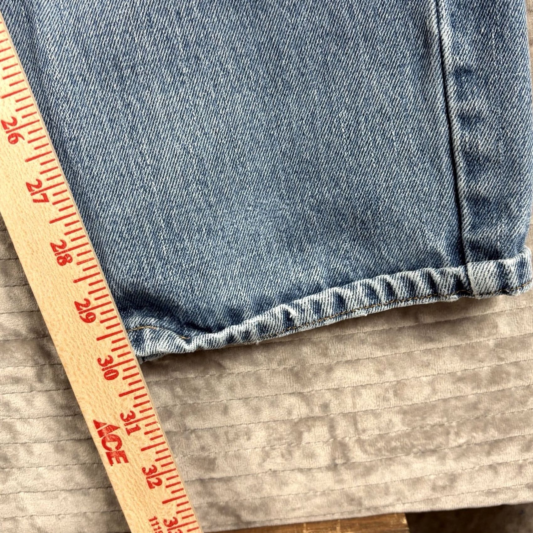 Levi's VINTAGE Levi’s 505 Jeans Men’s 33x32 Regular Blue Denim Size US 33 - 3 Thumbnail