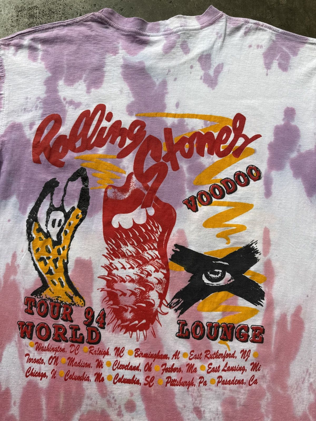 Vintage 1994 The Rolling Stones Voodoo Lounge Band Tee Shirt Tour Size US XL / EU 56 / 4 - 6 Thumbnail