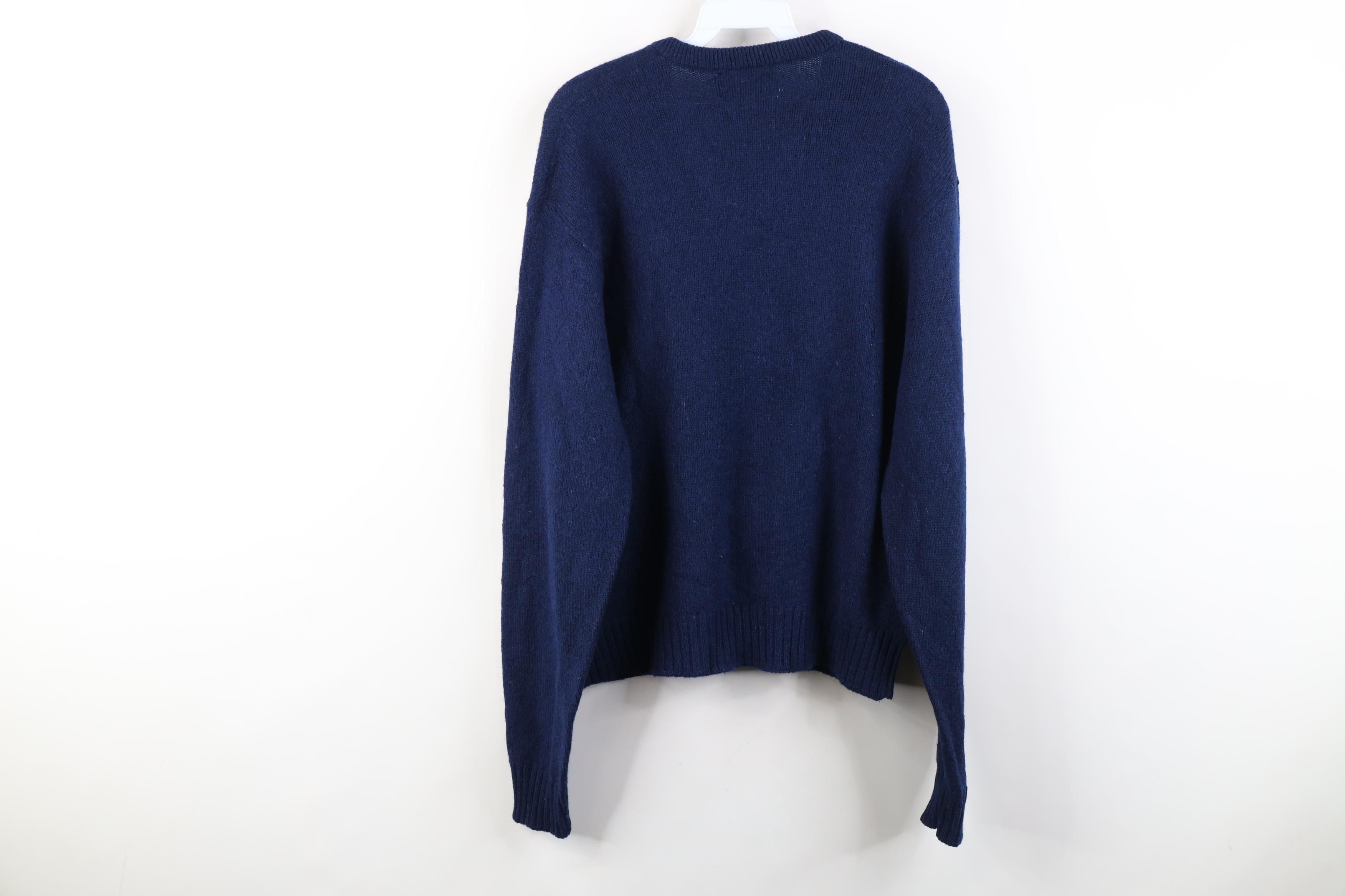 Vintage Vintage 70s Streetwear Blank Wool Knit V-Neck Sweater USA Size US M / EU 48-50 / 2 - 7 Thumbnail