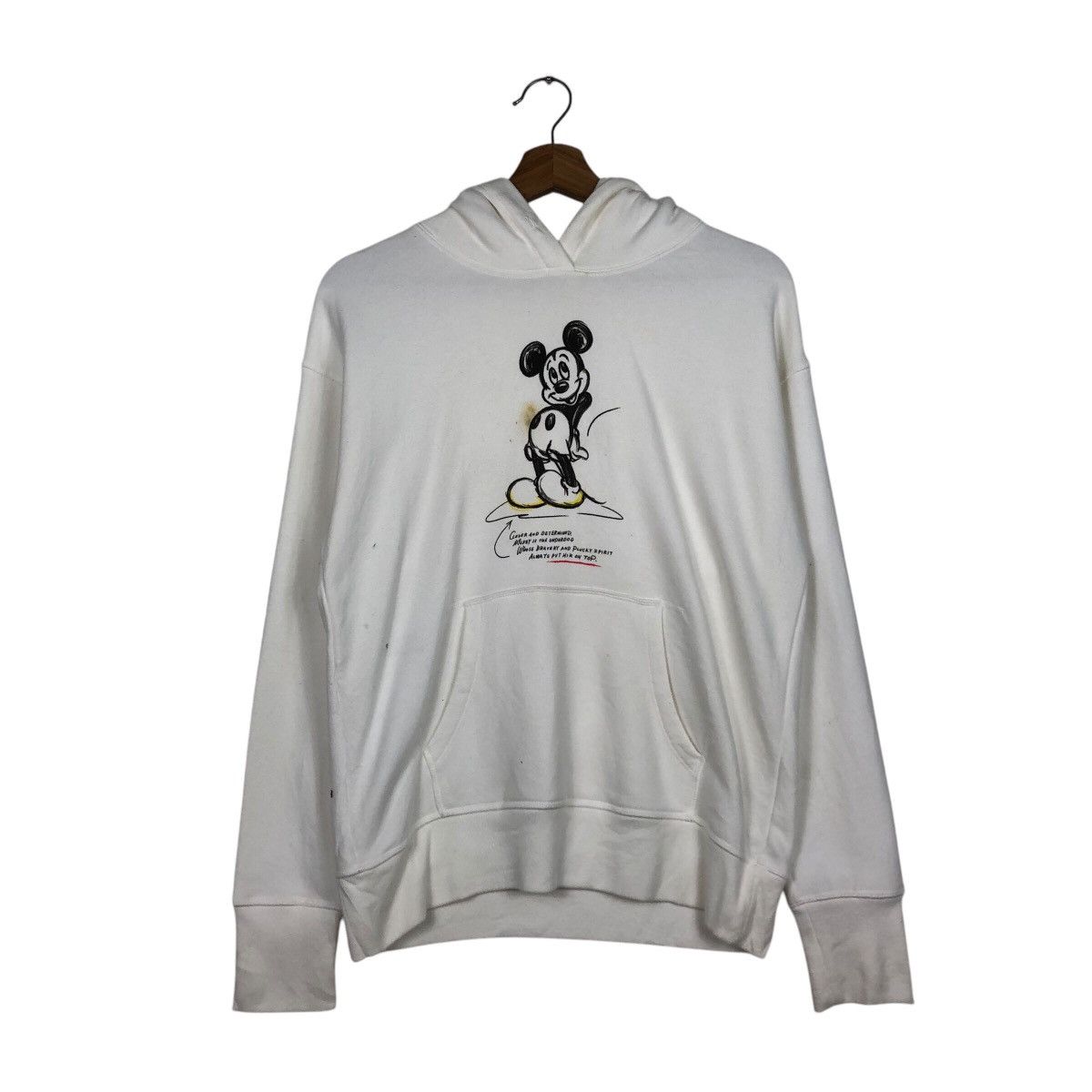 Japanese Brand × Uniqlo 📌Vintage Pull Over Hoodie Sweatshirt Mickey Mouse Big Logo Size US M / EU 48-50 / 2 - 13 Thumbnail