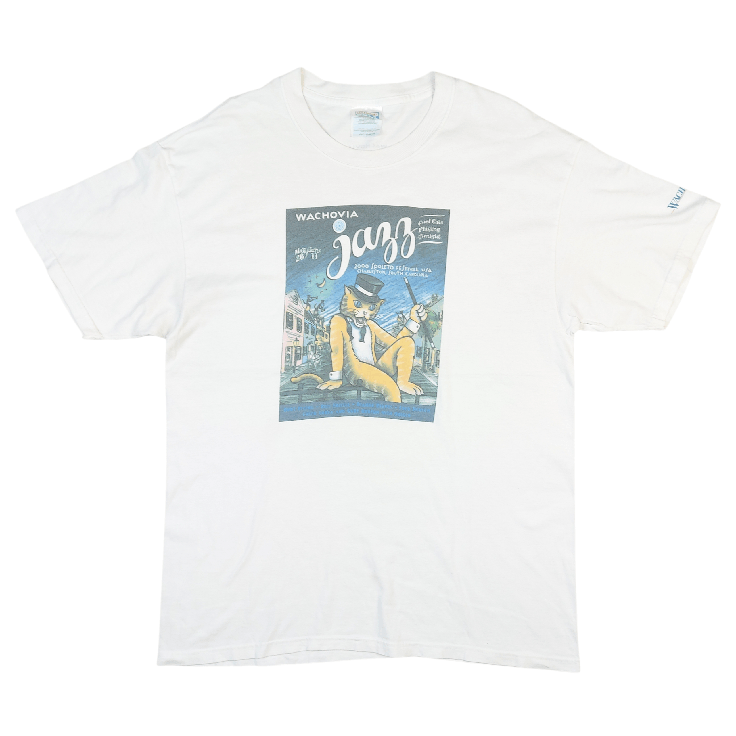 Band Tees Vintage 2000 Wachovia Jazz Series Spoleto Festival USA TEE Size US L / EU 52-54 / 3 - 2 Thumbnail