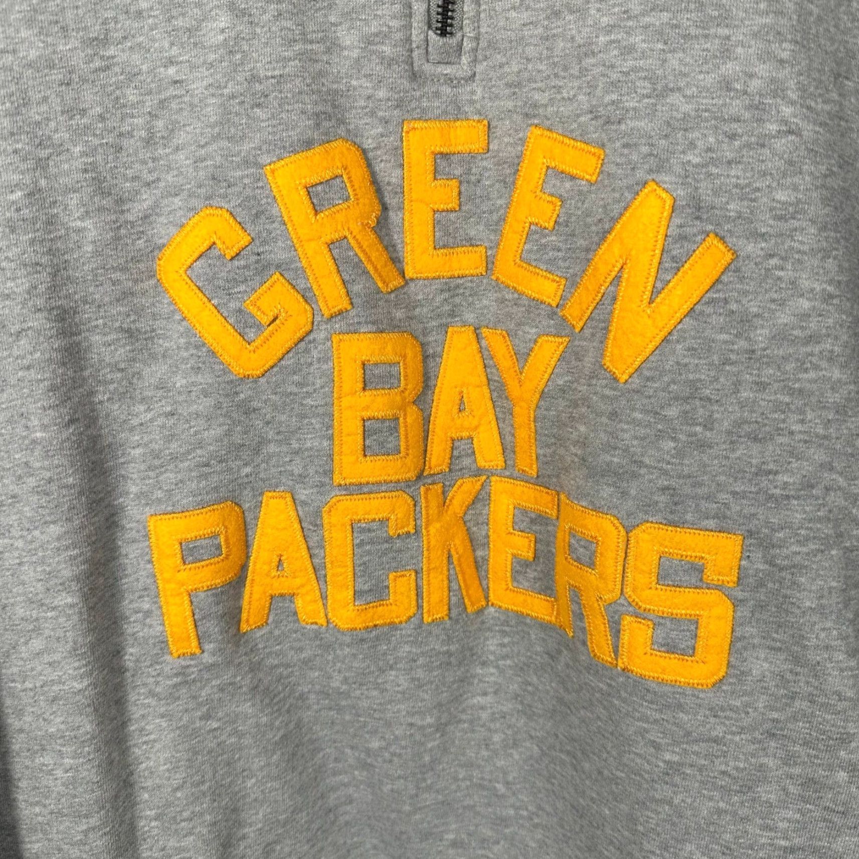 Mitchell & Ness Mitchell & Ness Green Bay Packers Quarter Zip Sweatshirt Gray Mens L AP0005 Size US L / EU 52-54 / 3 - 2 Thumbnail