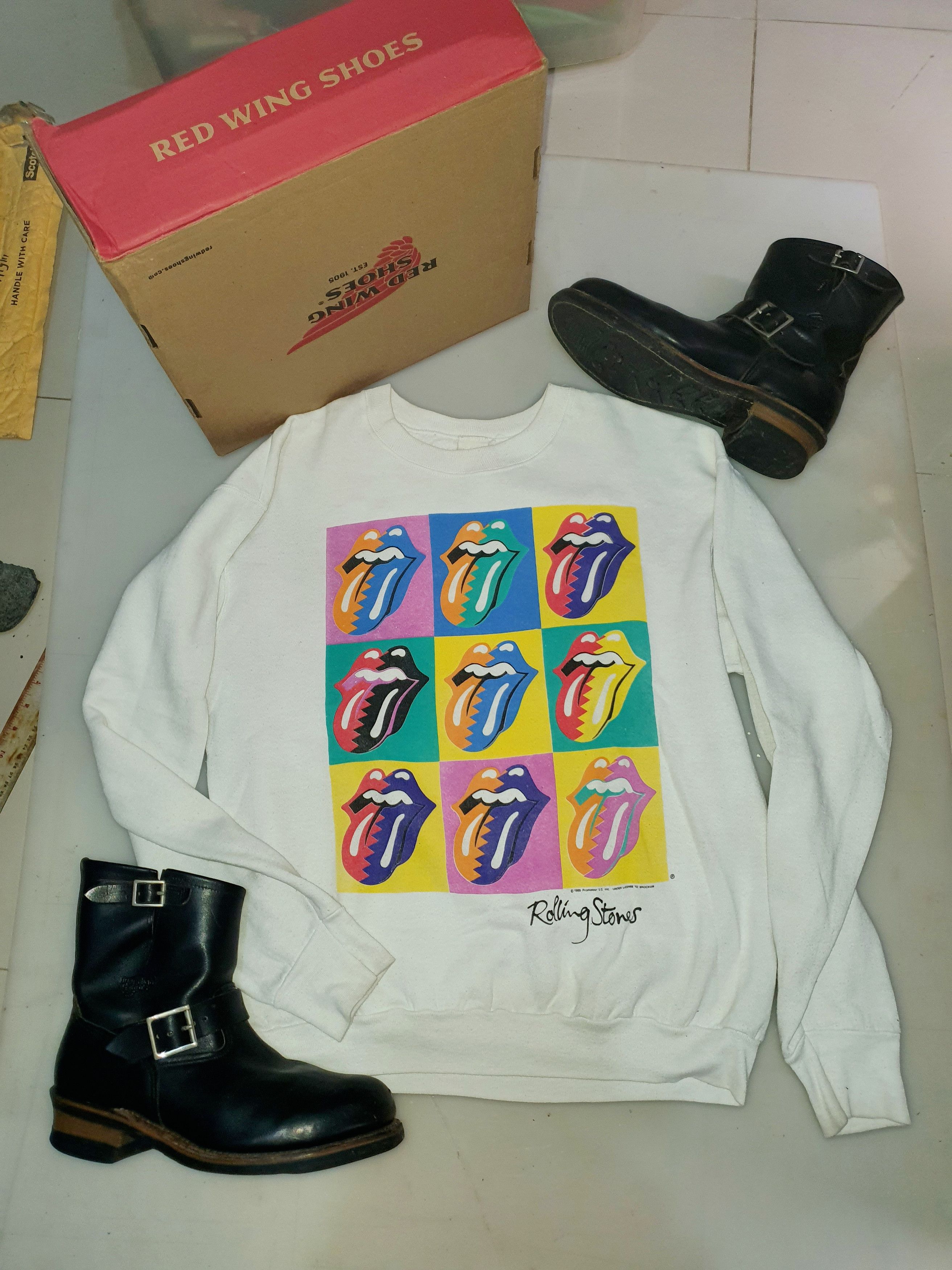 Band Tees × The Rolling Stones × Vintage 🌹Rolling Stones Sweatshirt XL🌹 Size US XL / EU 56 / 4 - 1 Thumbnail