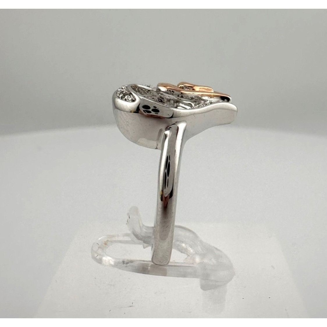 Other Natural Diamond Triple Heart Ring - Two Tone - Size 7.25 Size ONE SIZE - 5 Thumbnail