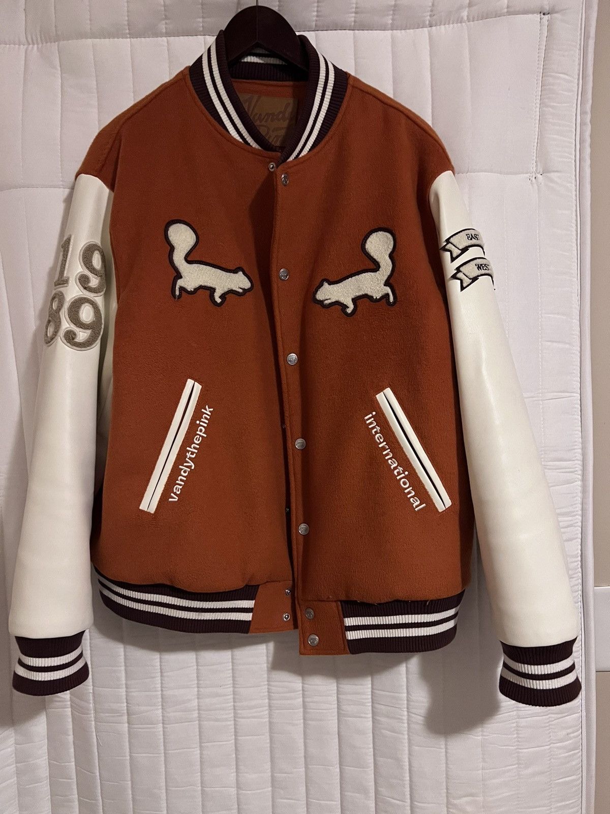 image of Vandy The Pink “East To West” Bonsai Varsity in Orange, Men's (Size Large)