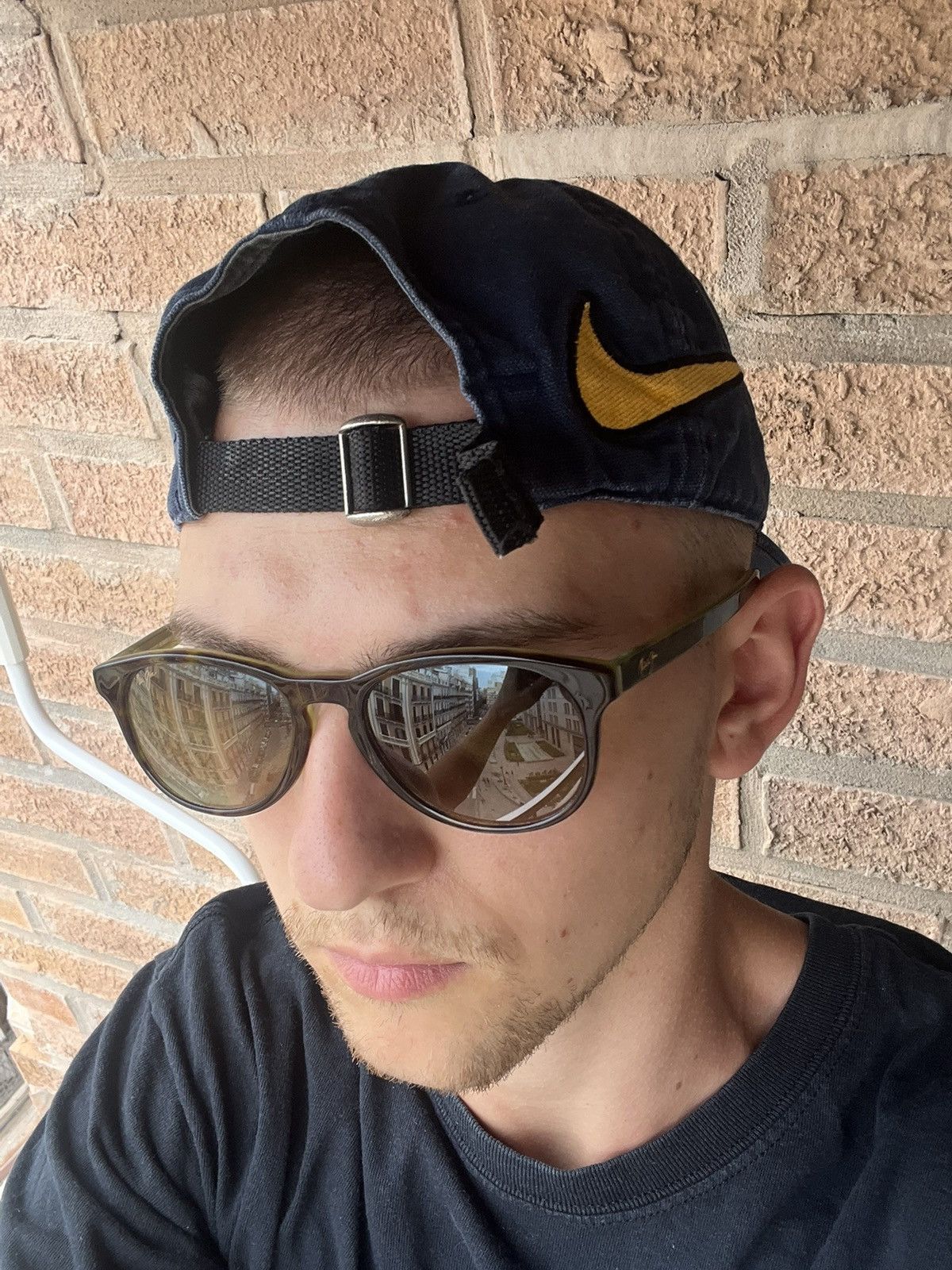 Nike × Vintage Nike Vintage Archived Cap Big Swoosh Embroidered Logo navy Size ONE SIZE - 10 Thumbnail