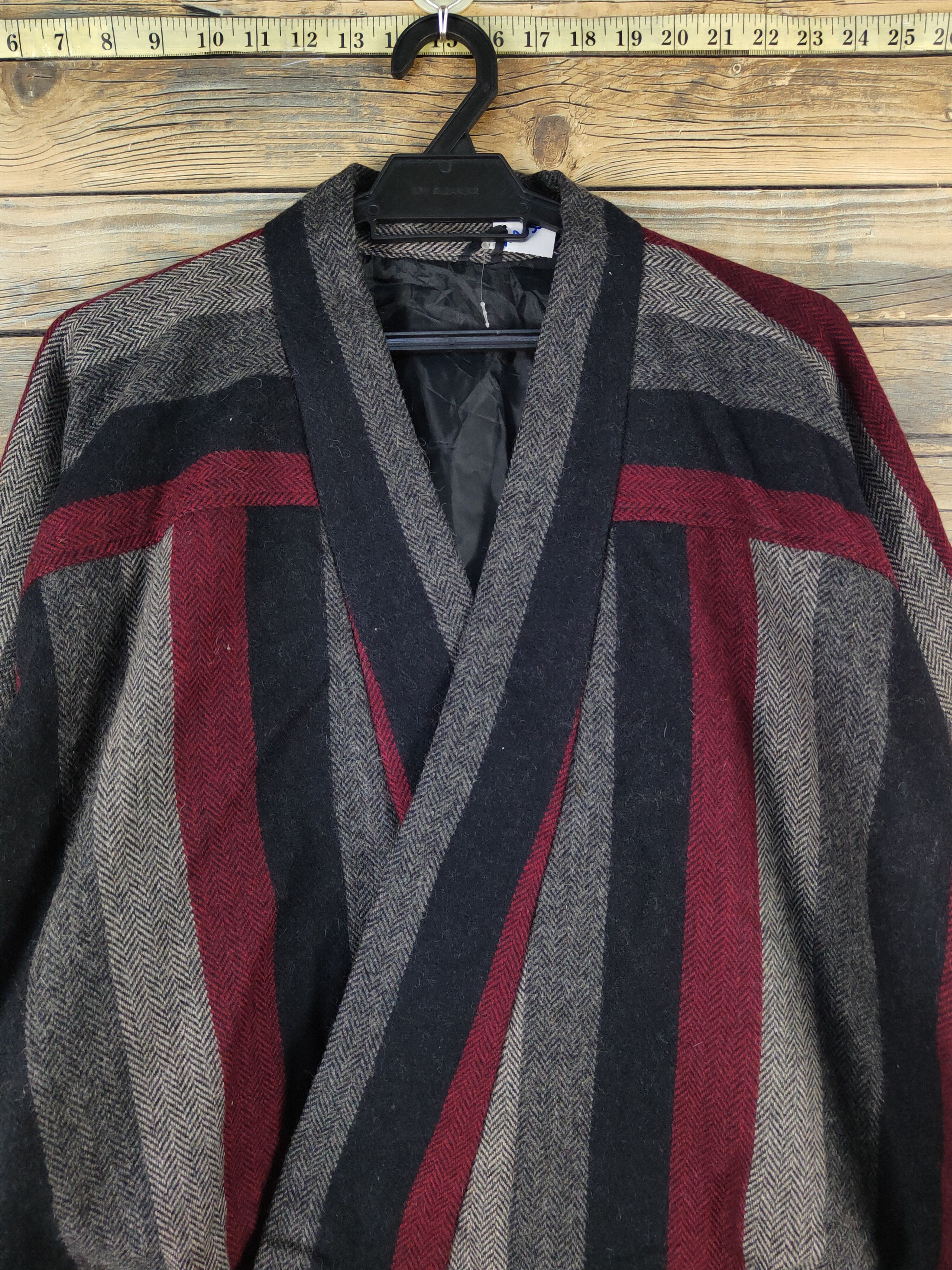 Homespun Knitwear Japanese Brand Black Red Knitwear Jackets #W2053 Size US L / EU 52-54 / 3 - 2 Thumbnail