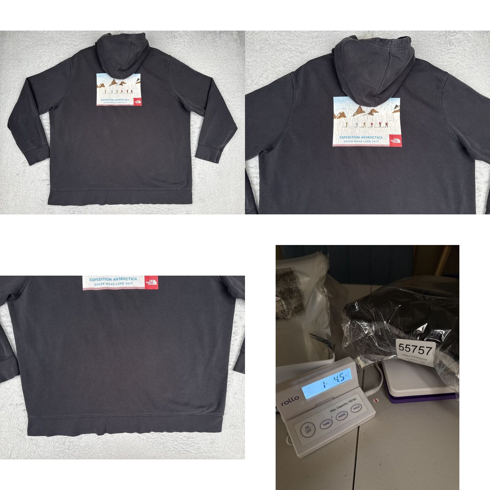 The North Face The North Face Hoodie Mens 2XL Black Expedition Antarctica Fleece Sweatshirt Graphic Print Pullover Front Kangaroo Pocket Hooded Casual Wear Size US XXL / EU 58 / 5 - 9 Thumbnail