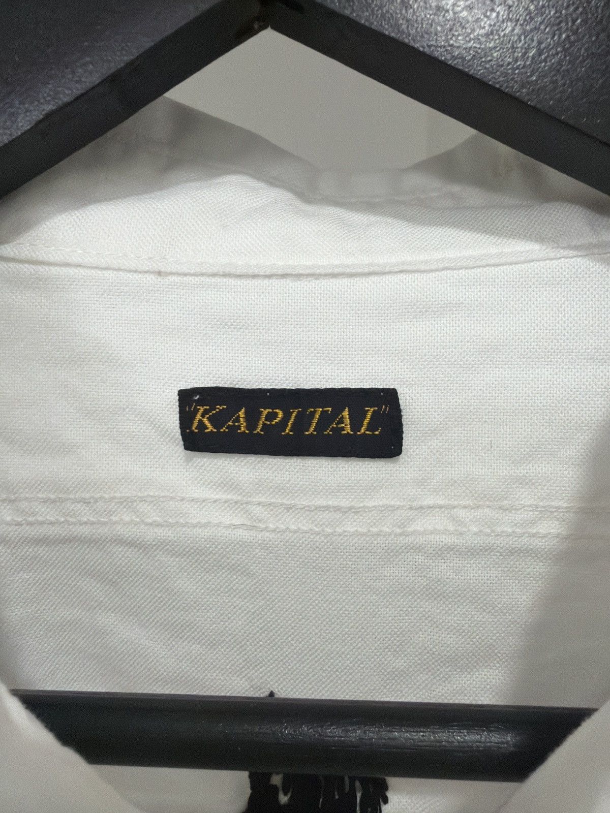 Kapital Kapital Chambray Work Shirt Black Cat Embroidery Size US M / EU 48-50 / 2 - 3 Thumbnail
