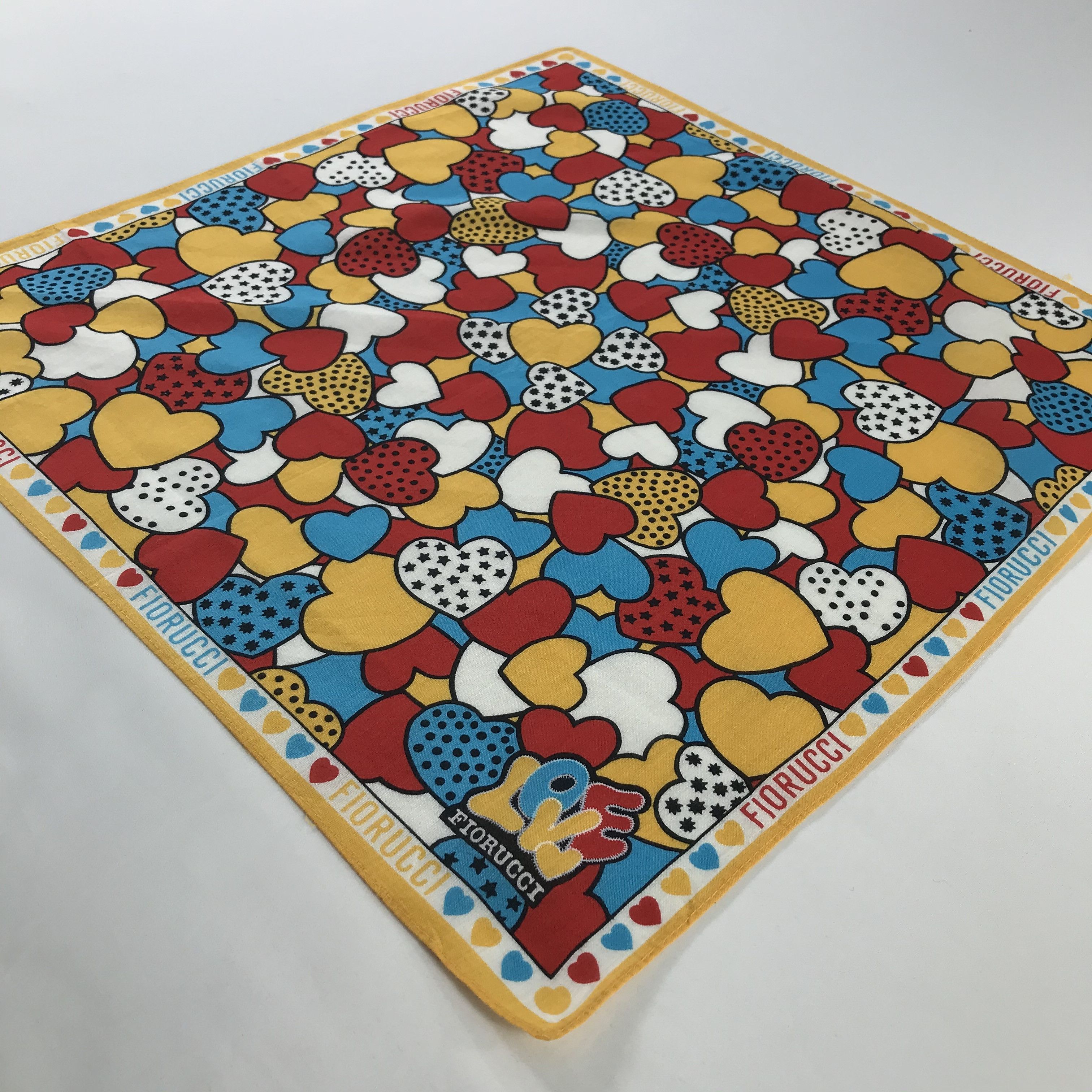 Fiorucci × Vintage Fiorucci Bandana / Handkerchief / Neckerchief - S706 Size ONE SIZE - 2 Thumbnail