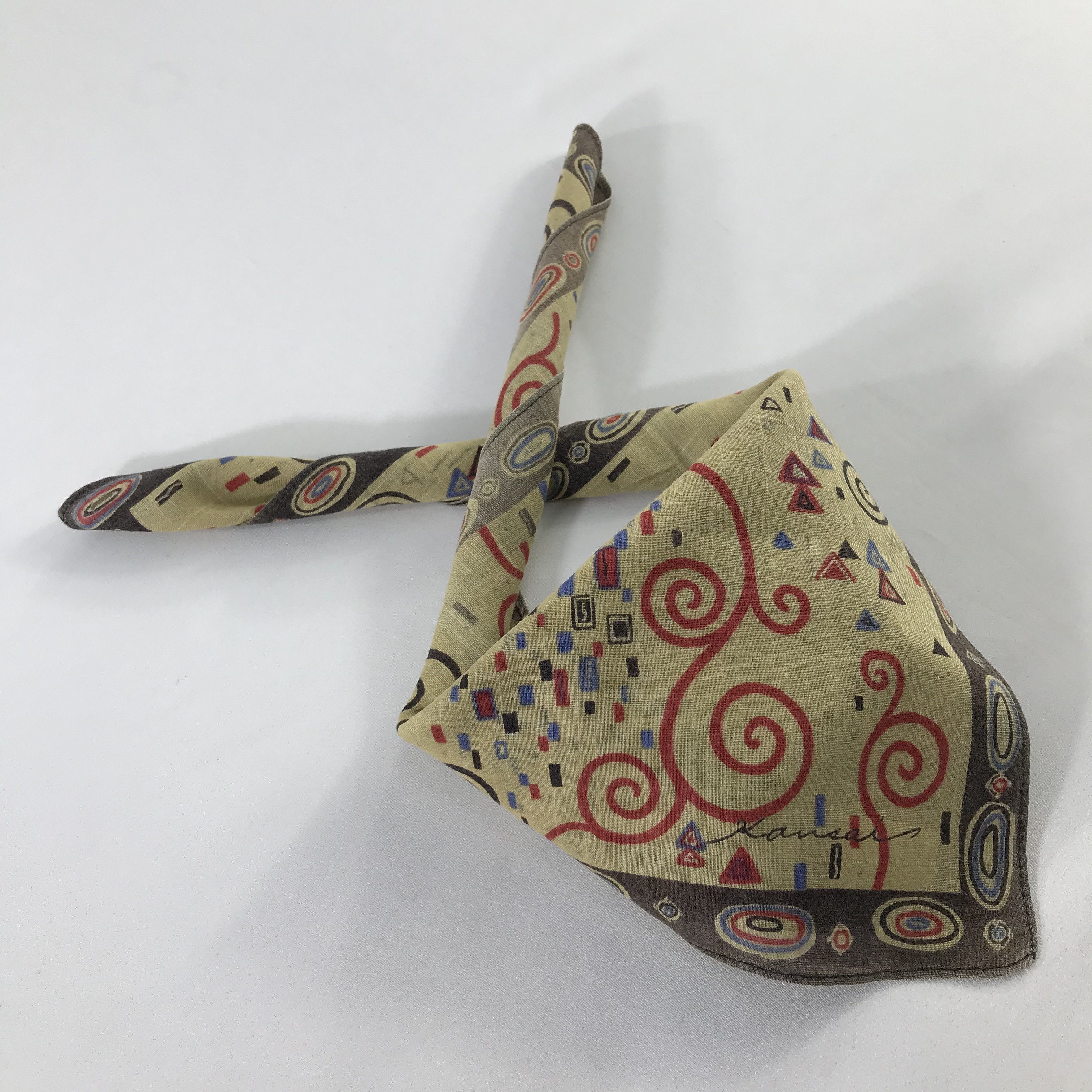 Kansai Yamamoto × Vintage Kansai Bandana / Handkerchief / Neckerchief - S553 Size ONE SIZE - 4 Thumbnail