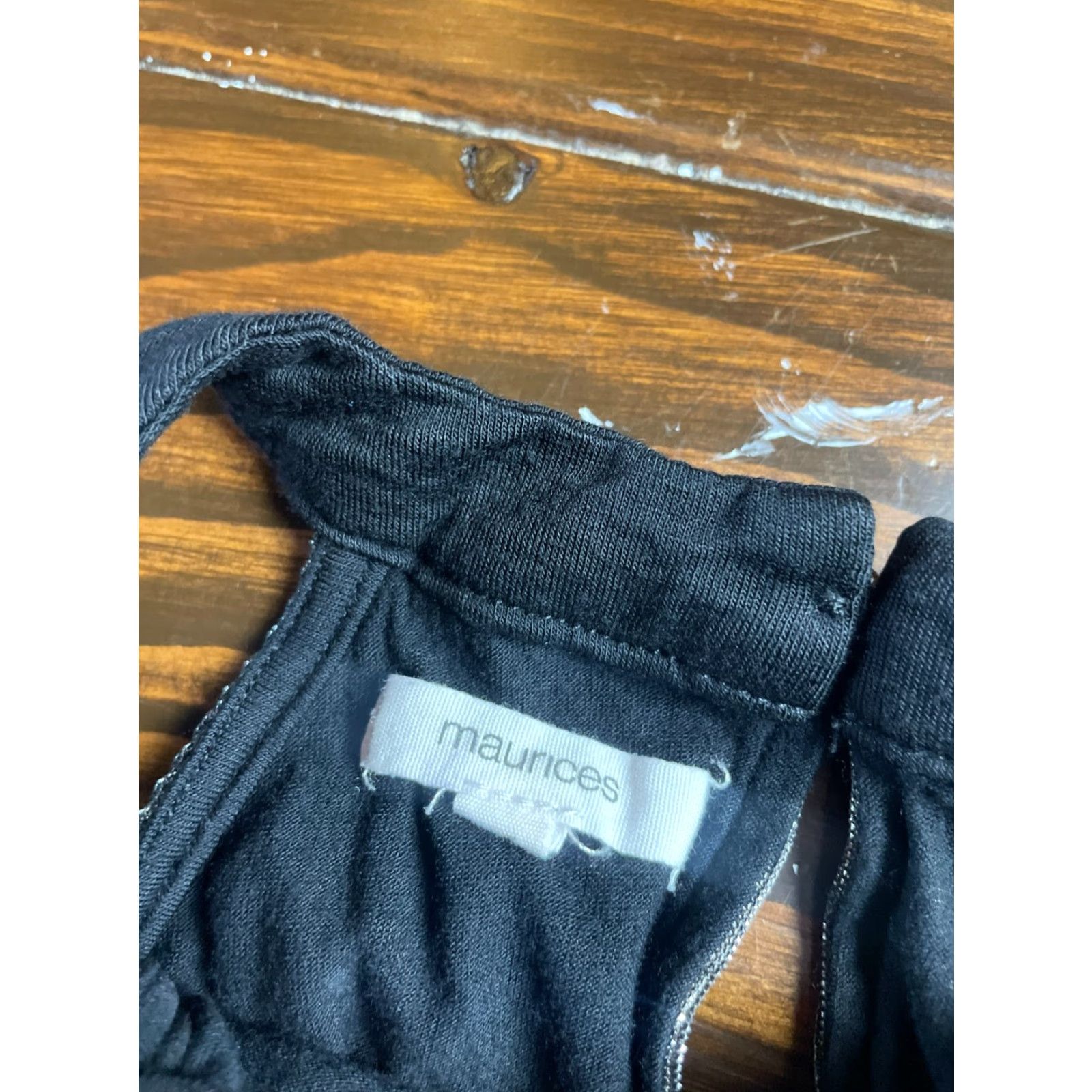 Vintage Maurices Shirt Women's Medium Black Silver Metallic Sleeveless T-Shirt Regular Size M / US 6-8 / IT 42-44 - 6 Thumbnail