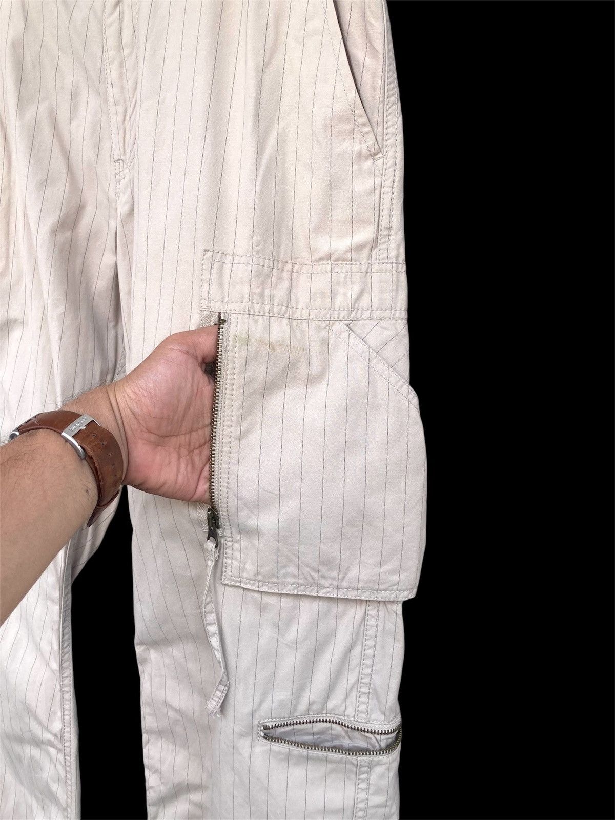 PPFM PPFM Stripe Japanese Cargo Pants Size US 34 / EU 50 - 5 Thumbnail