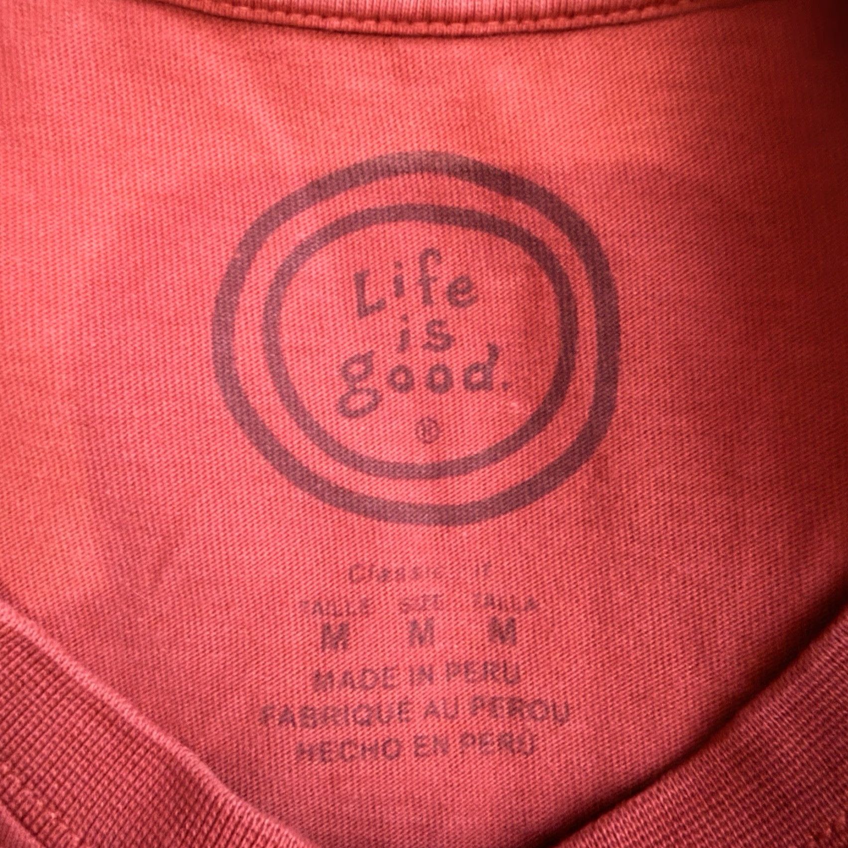 Life is Good VINTAGE Life is Good Classic Red Graphic Tee Mens M Shirt Adult Medium Red Classic 90s Mens Size US M / EU 48-50 / 2 - 4 Thumbnail