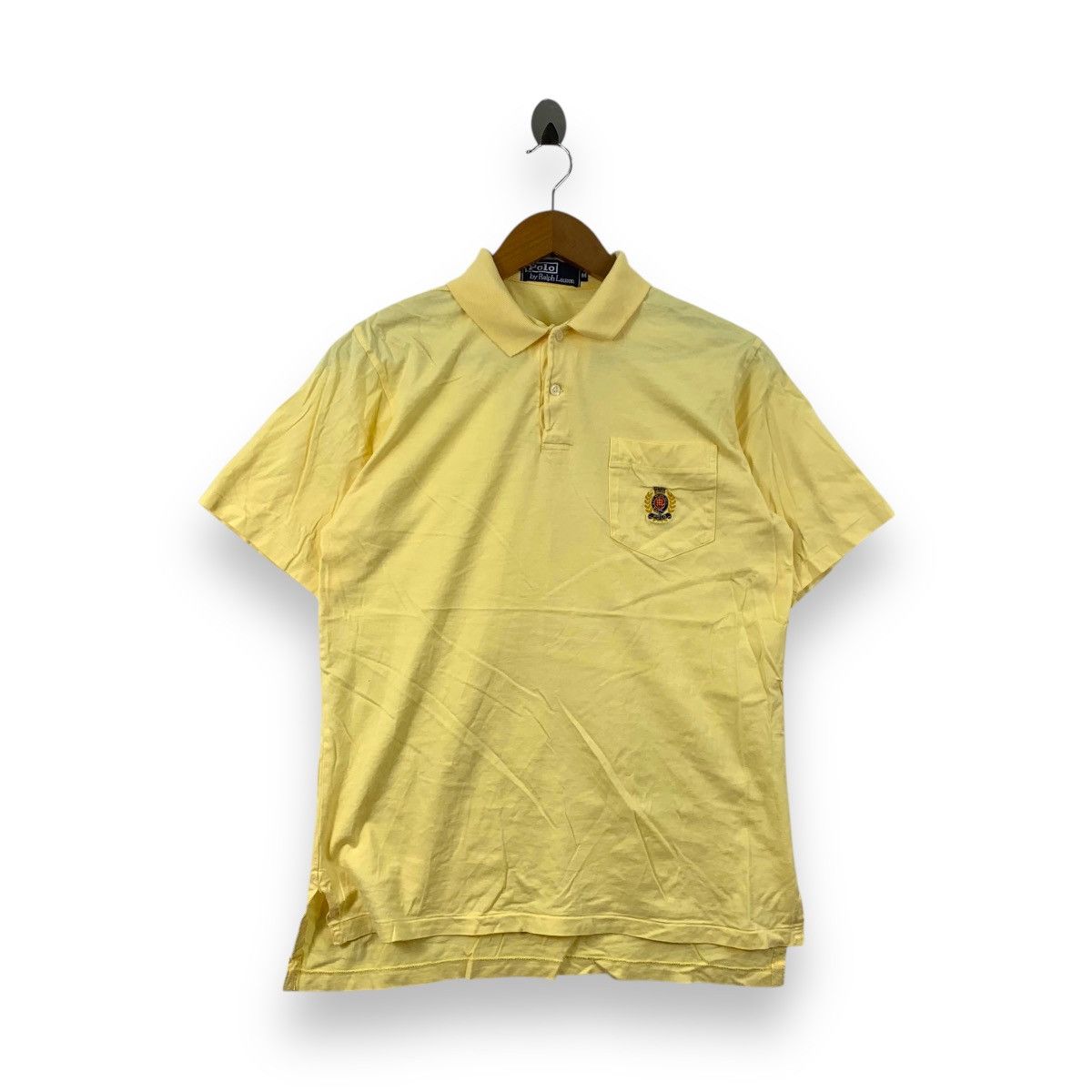 Polo Ralph Lauren Vintage 90’ POLO RALPH LAUREN Crest Logo Pocket Tee Shirt Size US M / EU 48-50 / 2 - 1 Thumbnail