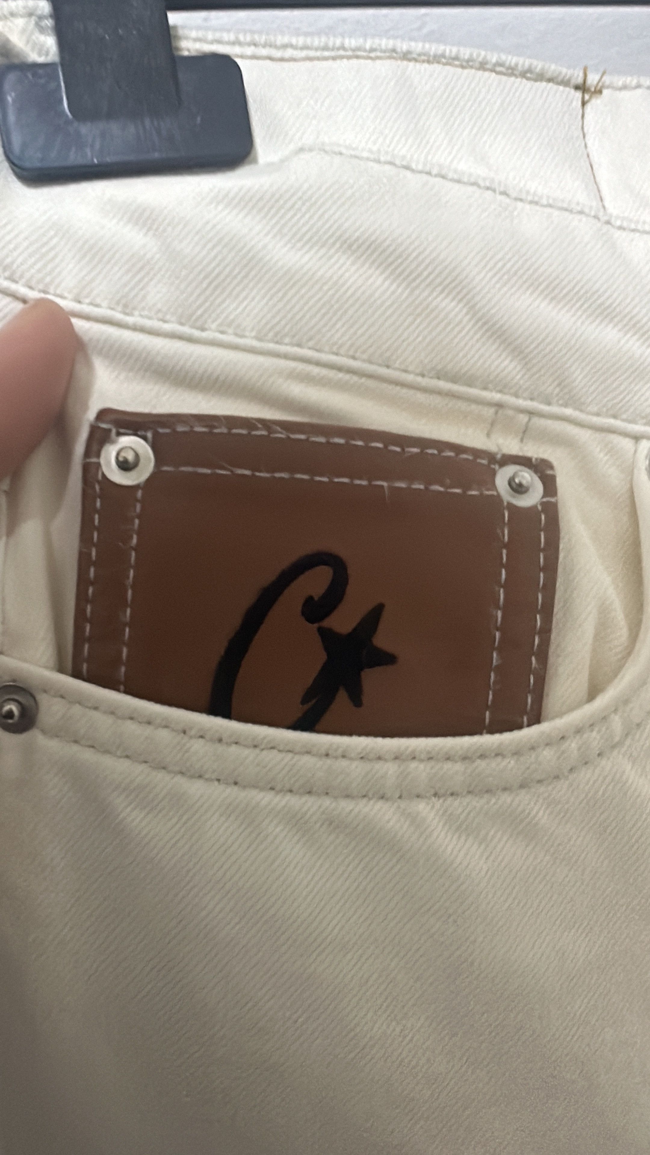 Corteiz Corteiz C-Star Stitch-Down Jeans Natural Size Medium Size US 32 / EU 48 - 5 Thumbnail
