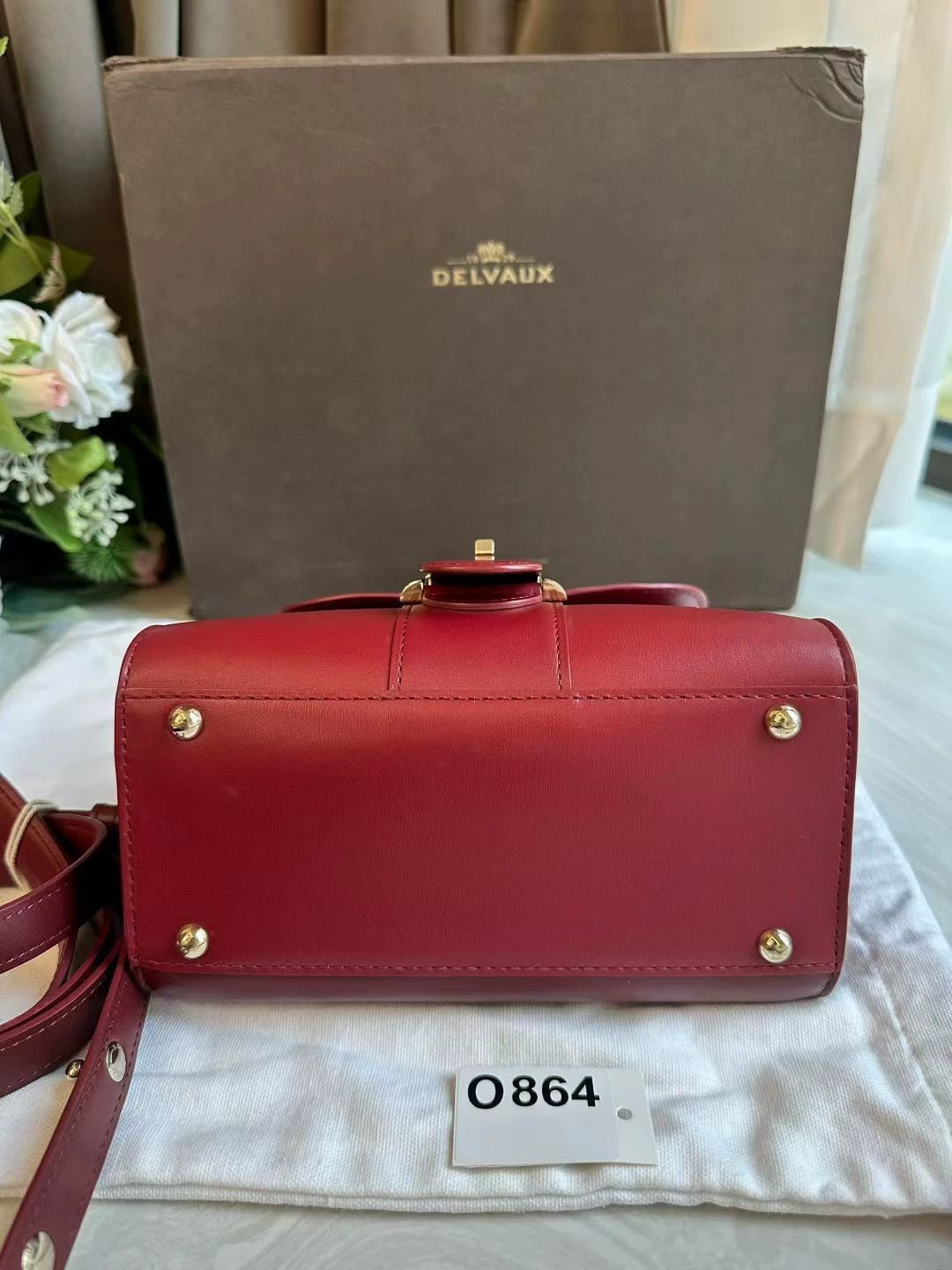 Delvaux delvaux brillant mini colorblock wine red box 20x11x16 Size ONE SIZE - 6 Thumbnail
