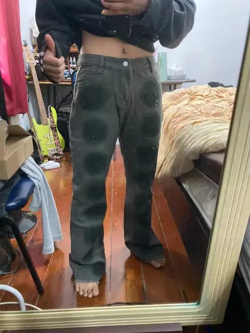 Jean Aesthetic Green Japanese Harajuku Denim Pant Size US 32 / EU 48 - 3 Thumbnail