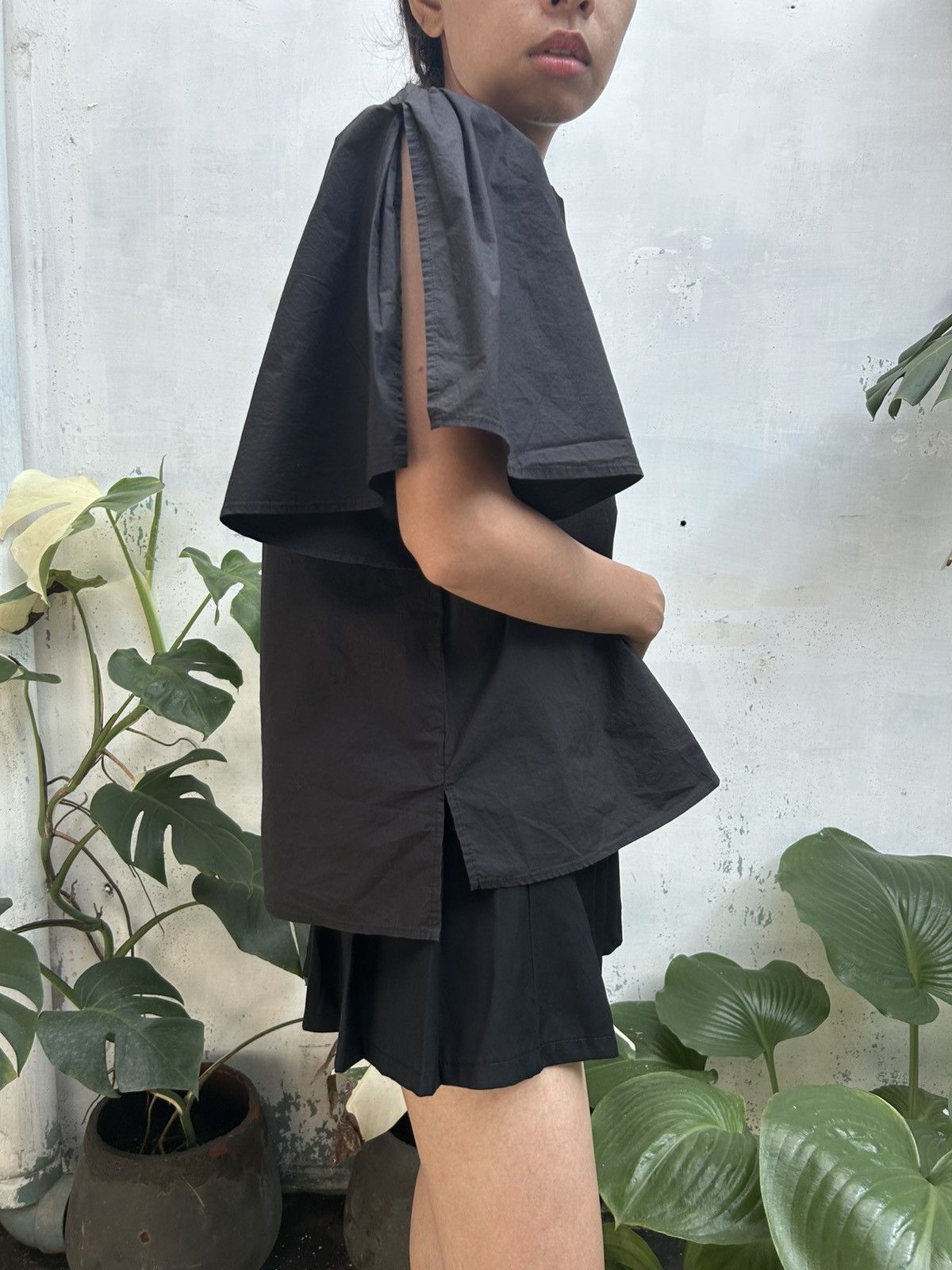 Japanese Brand Vintage Y2k Cute Baby Doll Puff Sleeve Black Top Size M / US 6-8 / IT 42-44 - 2 Thumbnail