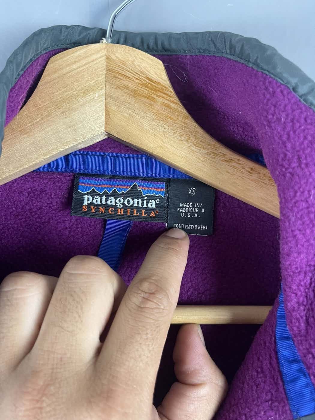 Patagonia × Vintage Vtg PATAGONIA Snap Button Anorak Single Pocket Fleece Jacket Size US S / EU 44-46 / 1 - 7 Thumbnail