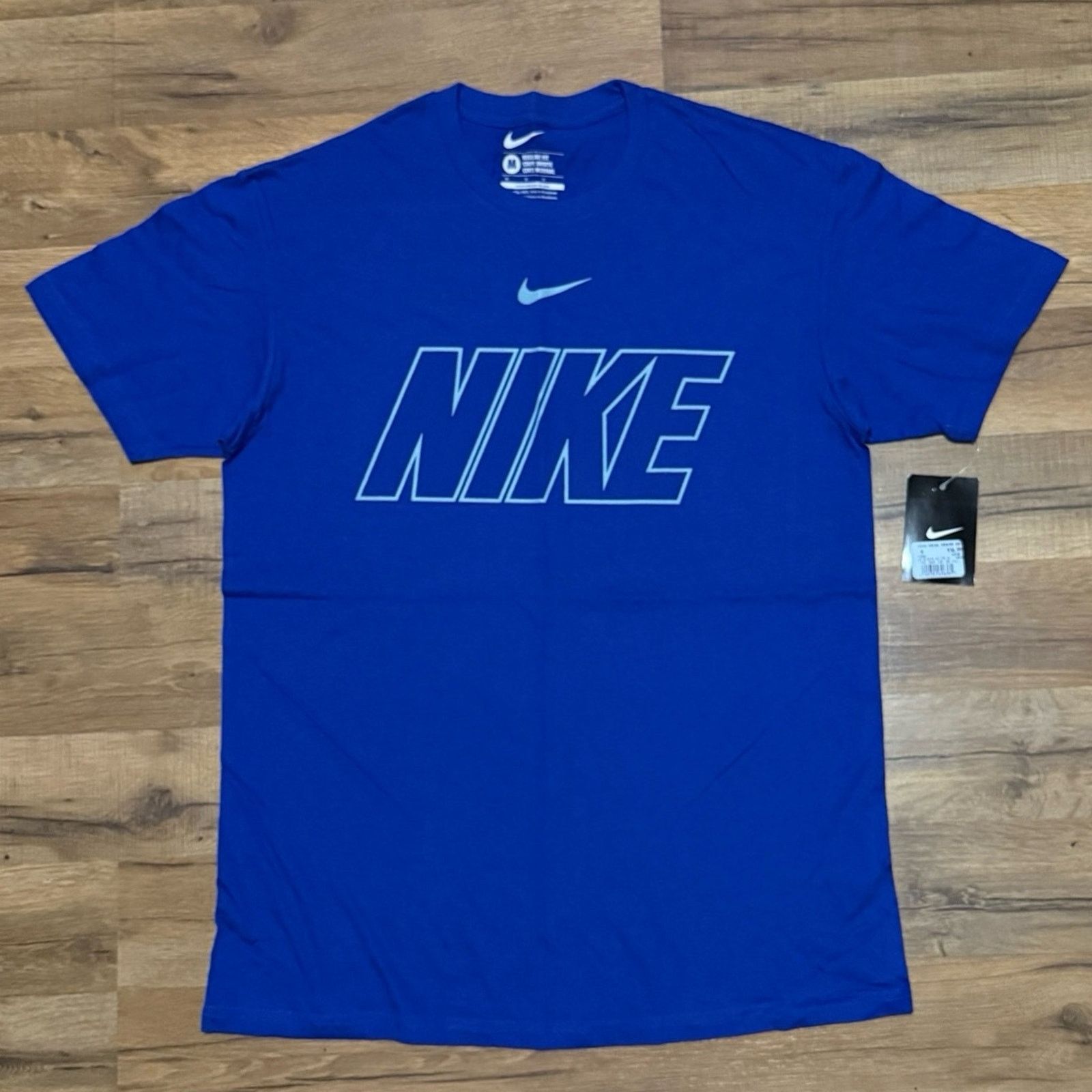 Nike 2015 Nike Spell Out Center Swoosh Short Sleeve Shirt Size US M / EU 48-50 / 2 - 1 Thumbnail