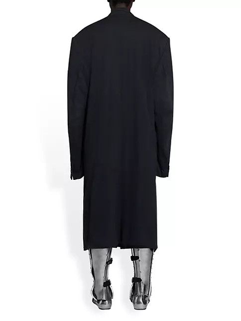 Balenciaga o1mt1gz0524 Worn-Out Tailored Coat in Black Size US S / EU 44-46 / 1 - 3 Thumbnail