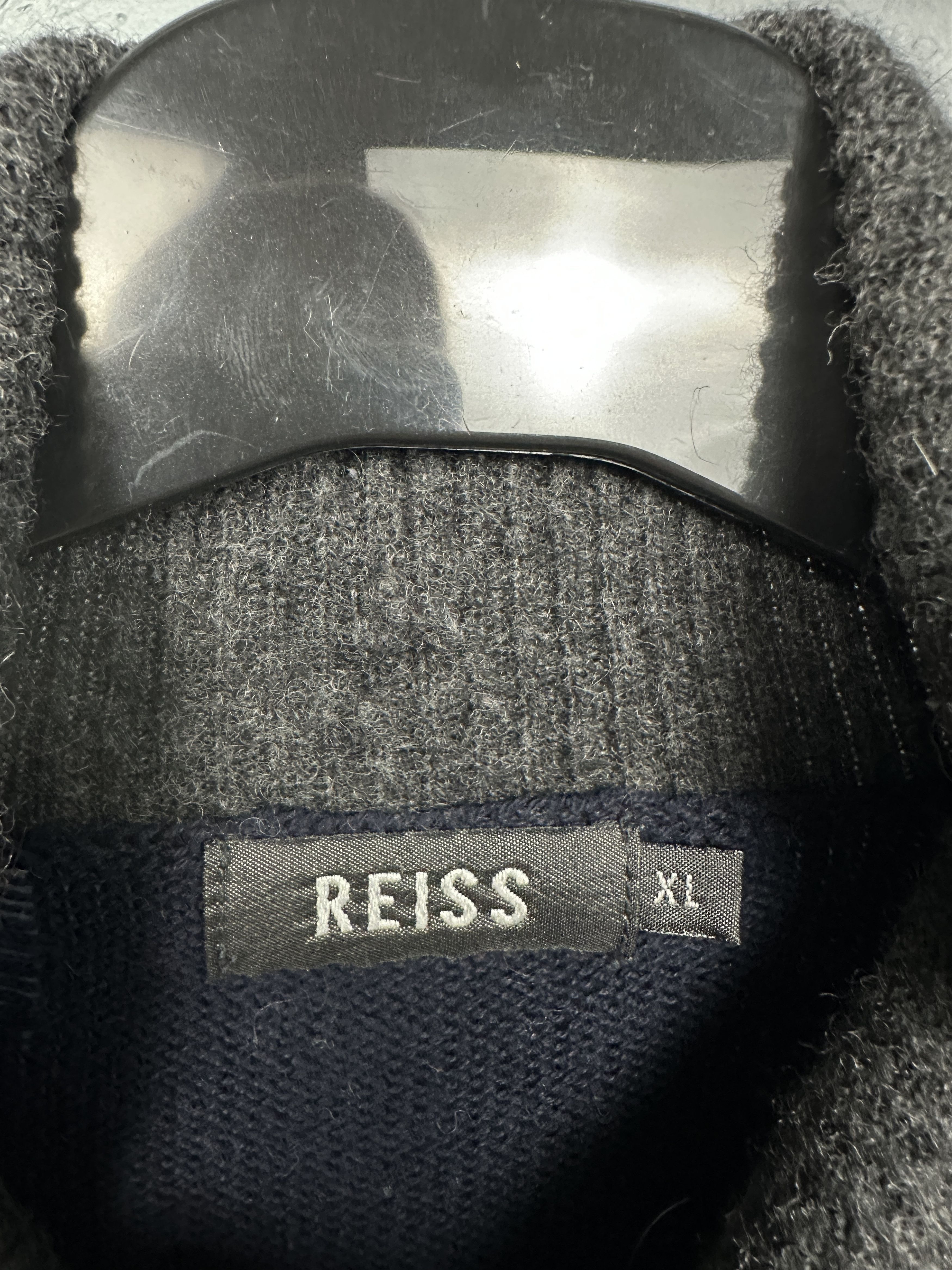 Reiss Reiss Vintage Mens High Neck Cotton - Wool Knit Sweater Size US XL / EU 56 / 4 - 3 Thumbnail