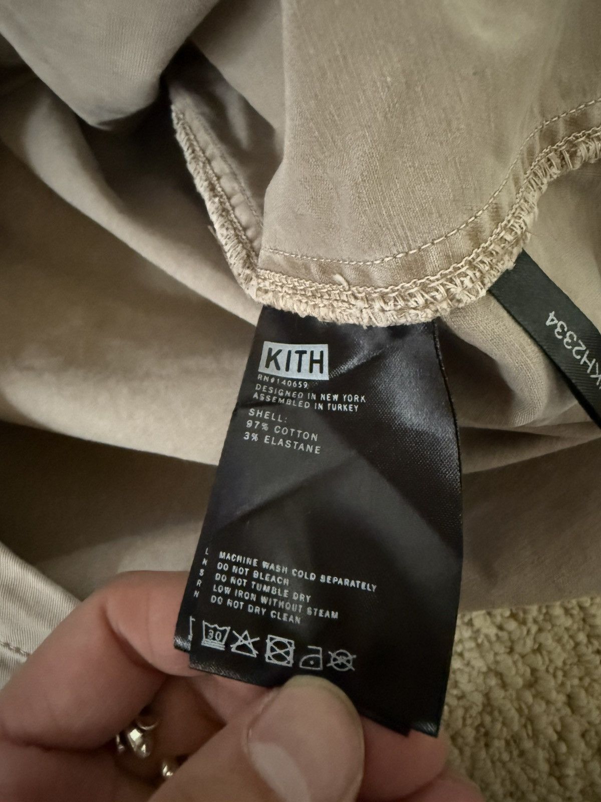 Kith KITH Medium Beige Zip Hoodie Logo Velcro Jacket Size US M / EU 48-50 / 2 - 7 Thumbnail