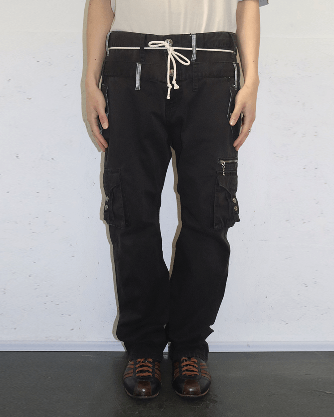 Japanese Brand Doublefocus Double Waist Cargo Pants Size US 36 / EU 52 - 2 Thumbnail