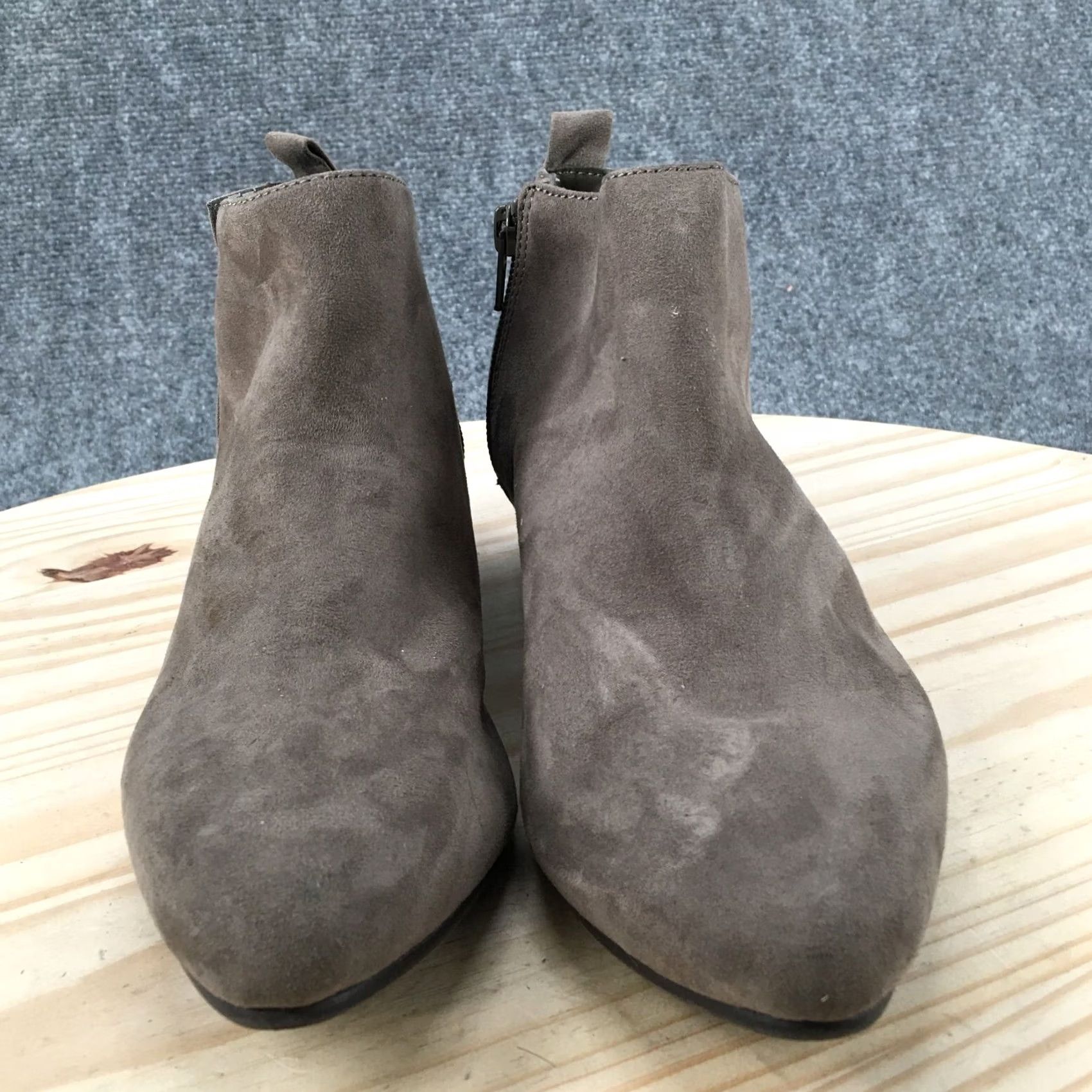 Old Navy Old Navy Boots Womens 7 Ankle Booties Beige Fabric Zipper Casual Knobbed Heel Shoes Size US 7 / IT 37 - 7 Thumbnail