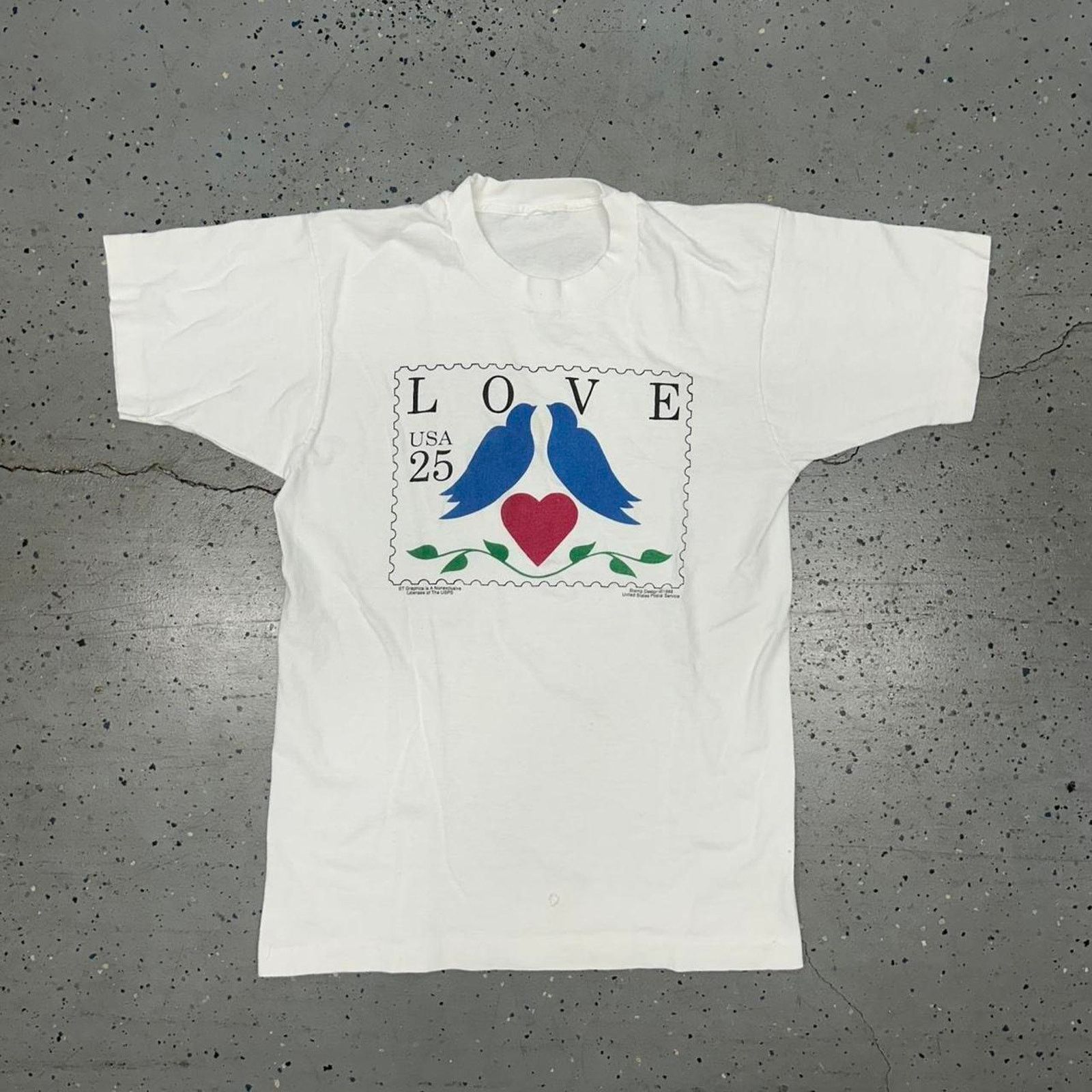 Other vintage 90s USA Postal Service tee with Love Birds design Size US M / EU 48-50 / 2 - 1 Thumbnail