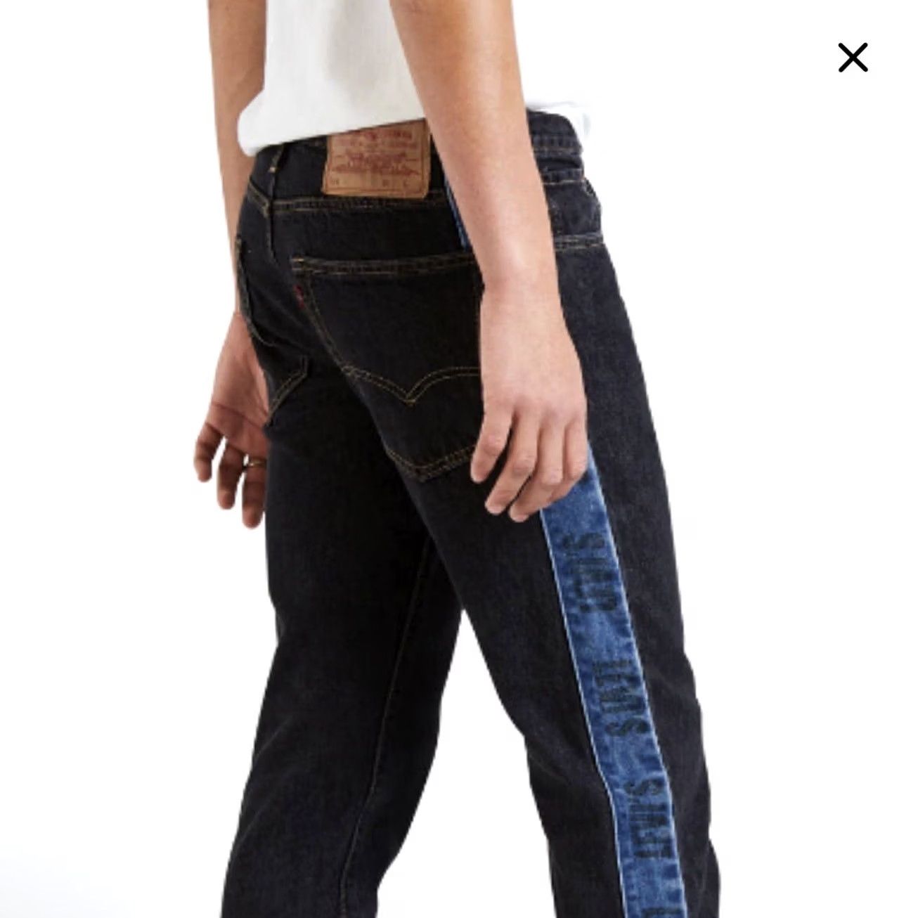 Levi's Levi's Men Black Hi-Ball Roll Logo Stripe Denim Jeans 31x31 Regular 5-Pocket Logo Stripes Along Seam Vintage N/A Size US 31 - 5 Thumbnail