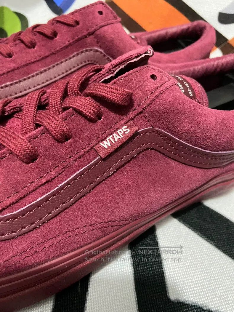 Wtaps Wtaps Burgundy Low-Top Sneakers Size US 9 / EU 42 - 4 Thumbnail