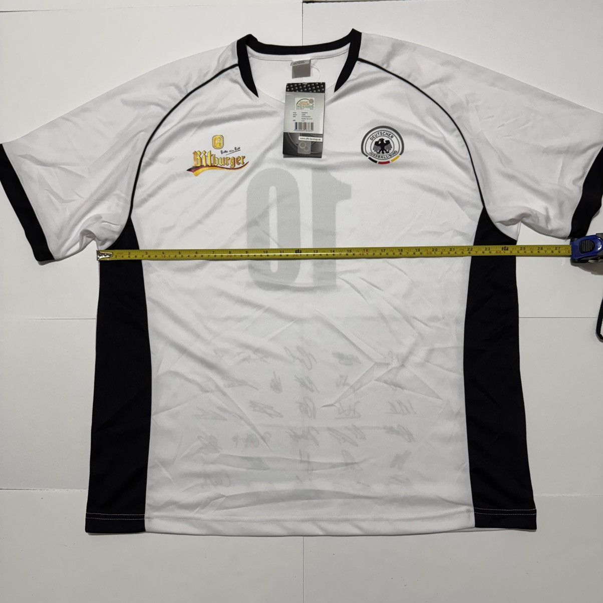 Vintage Germany Football Deutsche Fussball Bund Bitburger Jersey Size US XXL / EU 58 / 5 - 3 Thumbnail