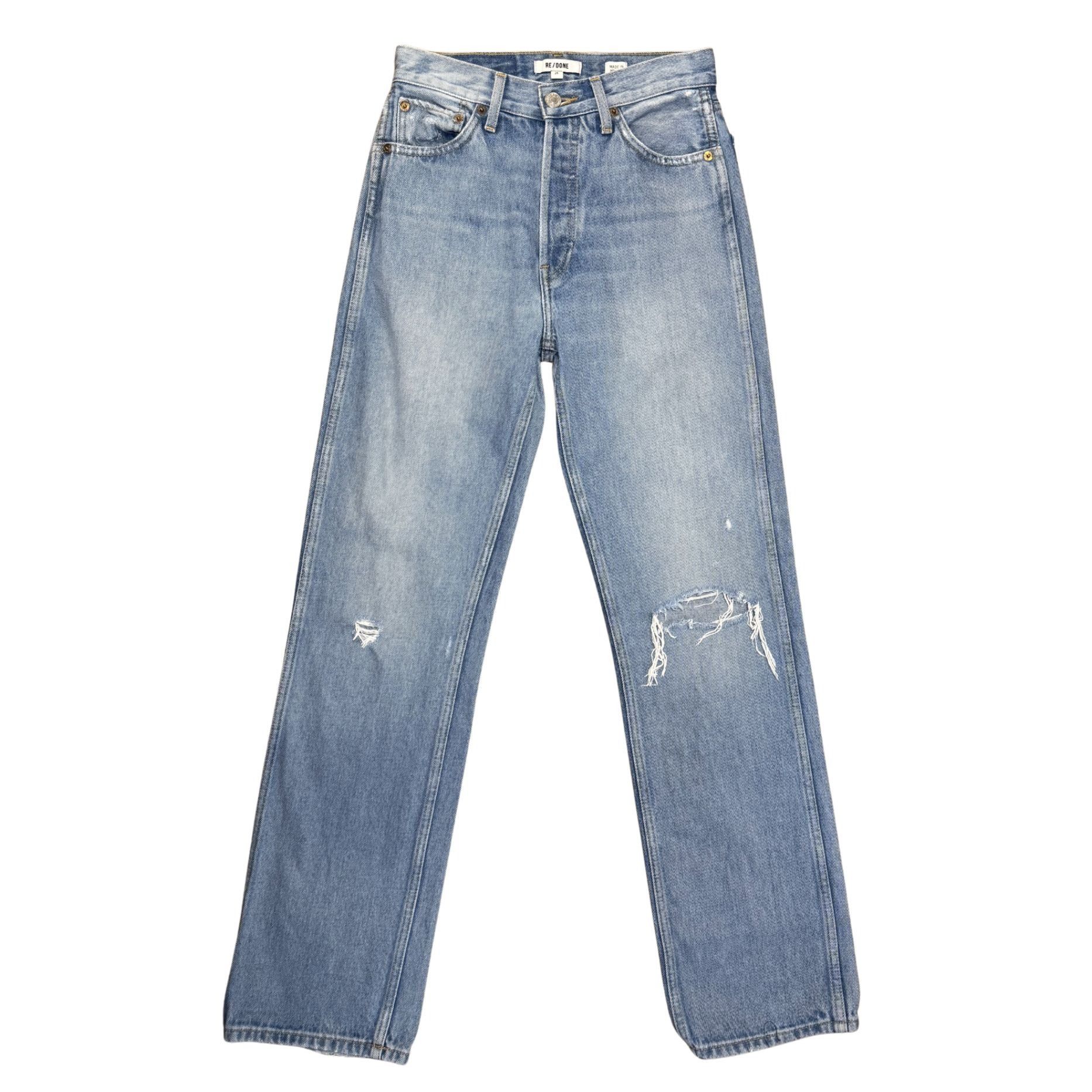 RE/DONE RE/DONE 90s High Rise Loose Distressed Denim Jeans EUC $295 Size 26" / US 2 / IT 38 - 1 Thumbnail